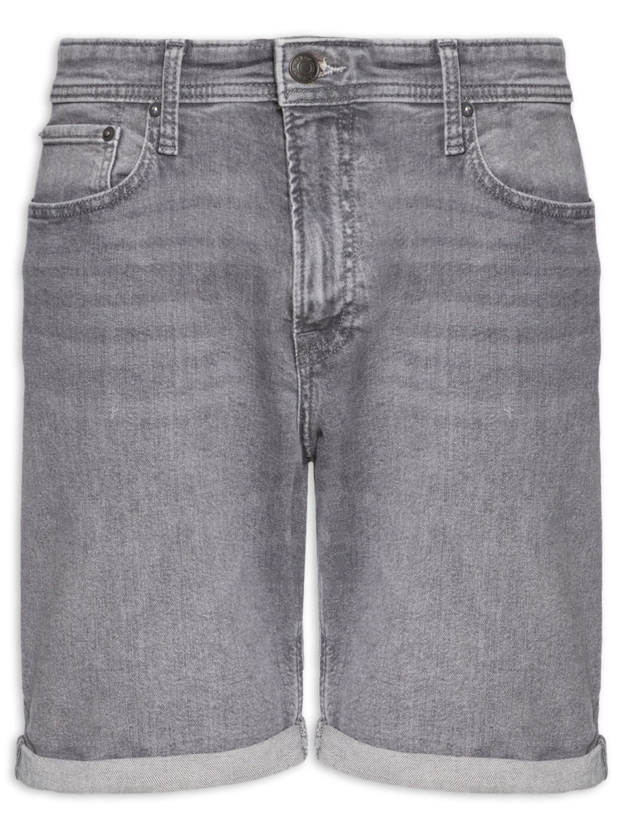 Shorts Masculino Jeans Regular Fit - Cinza