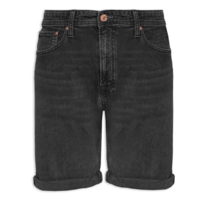 Shorts Masculino Jeans Regular Fit - Preto