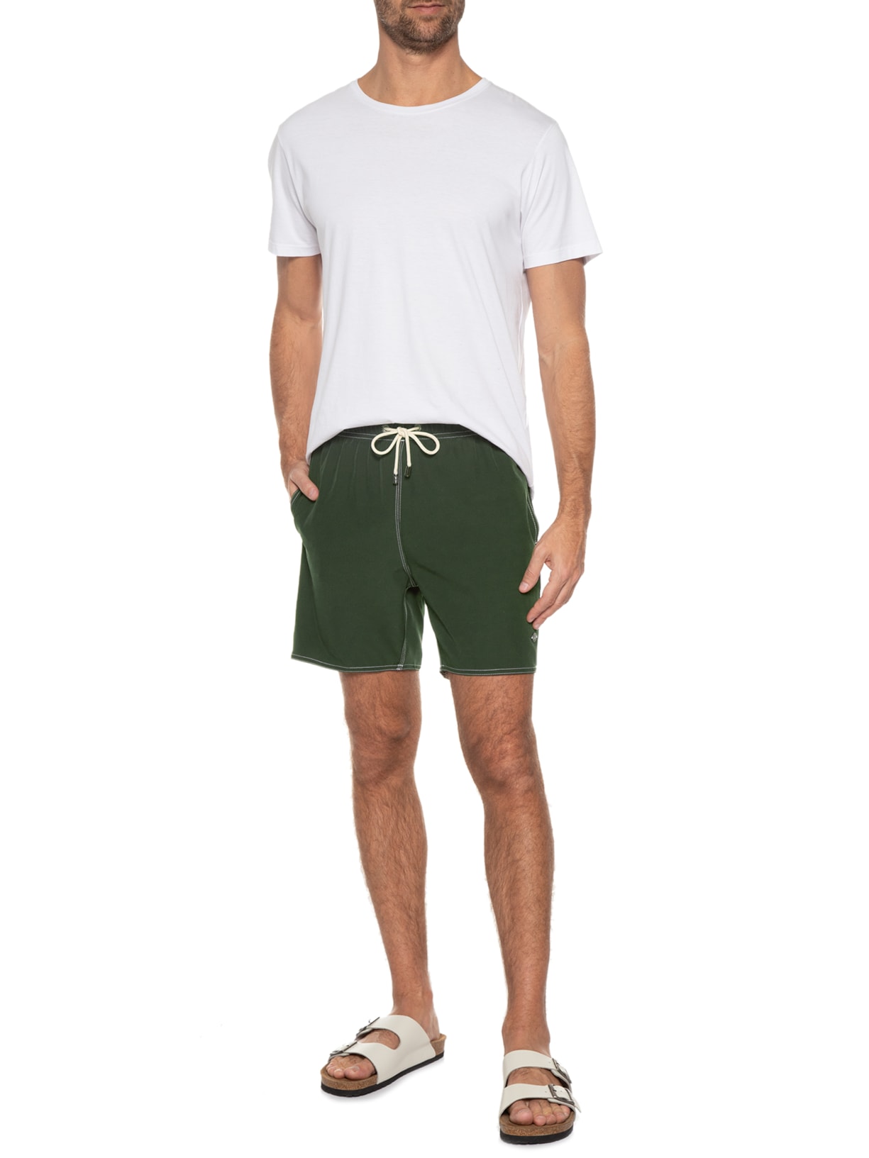 Shorts Masculino Liso Verde Sergio K