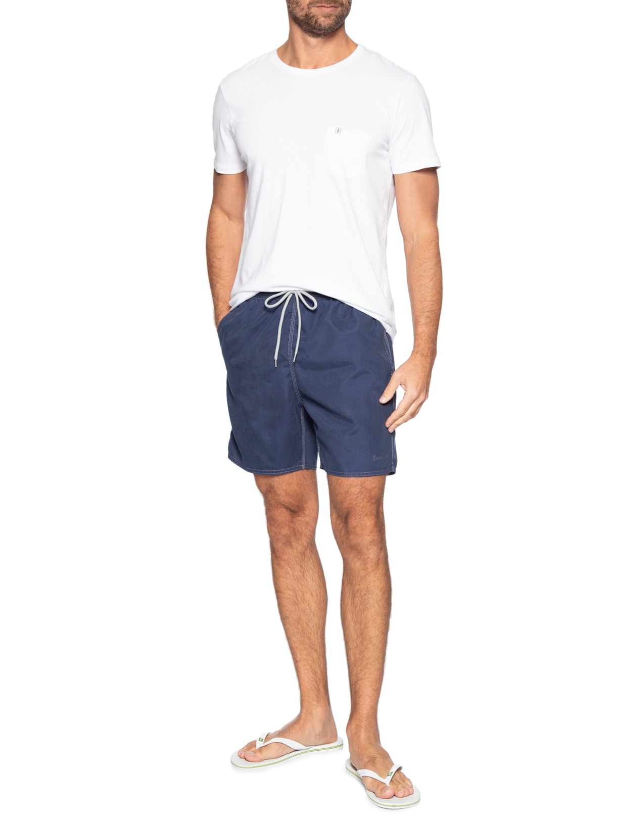 Shorts Masculino Praia Stoned Peach Touch Azul Sergio K