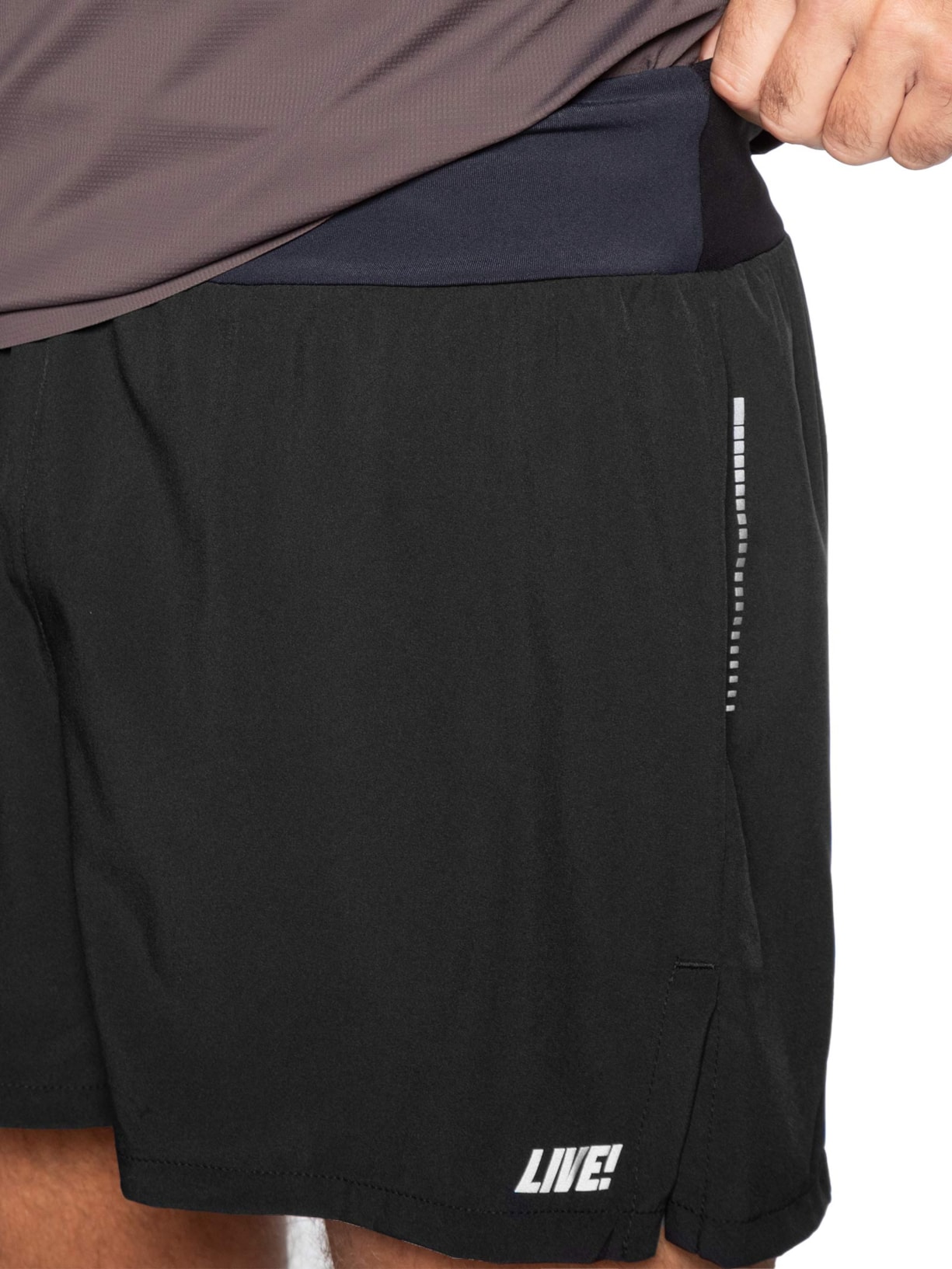 Shorts Masculino Run Six Pockets 4 Preto Live!