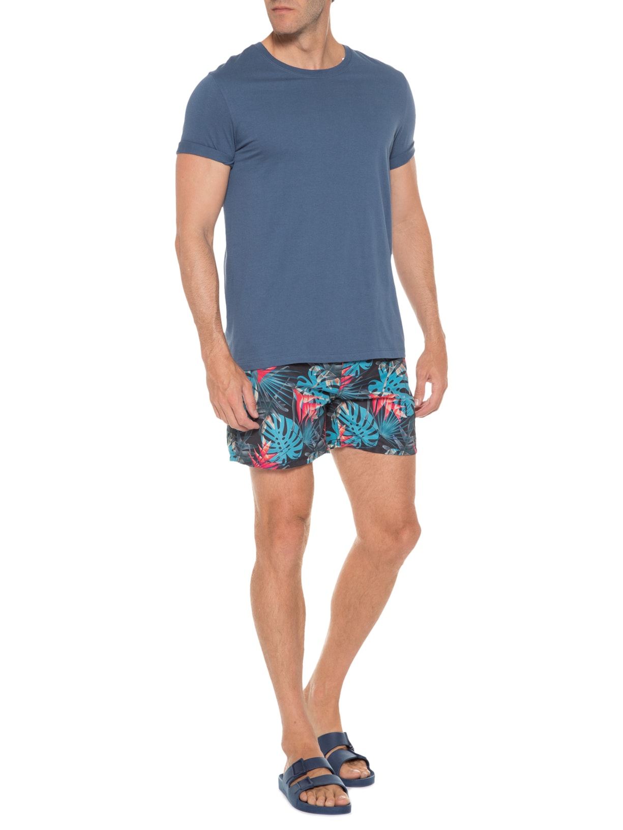 Shorts Masculino Swim Ocean Forest Azul La Moustache
