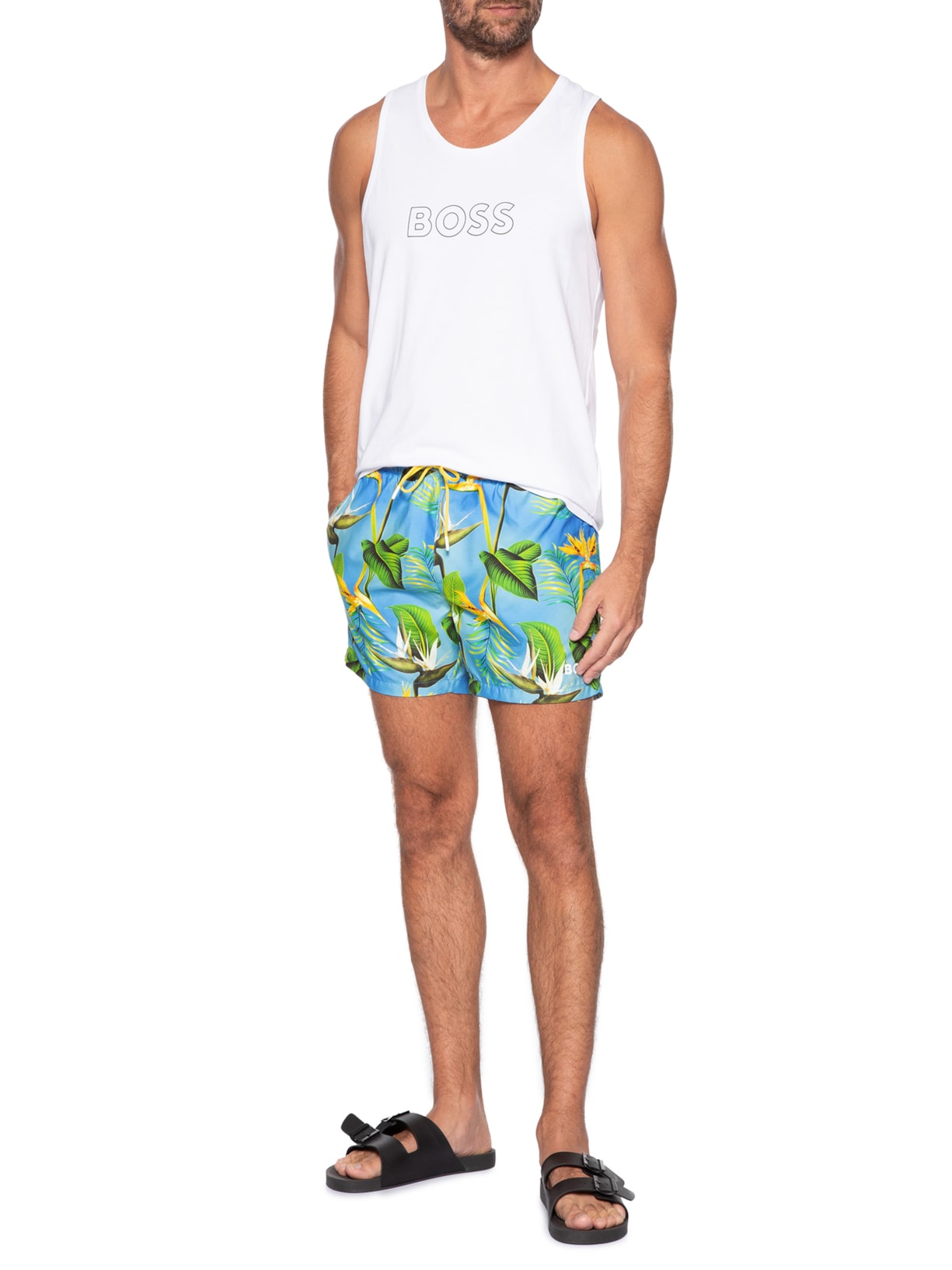 Shorts Masculino Swim Piranha Azul Boss