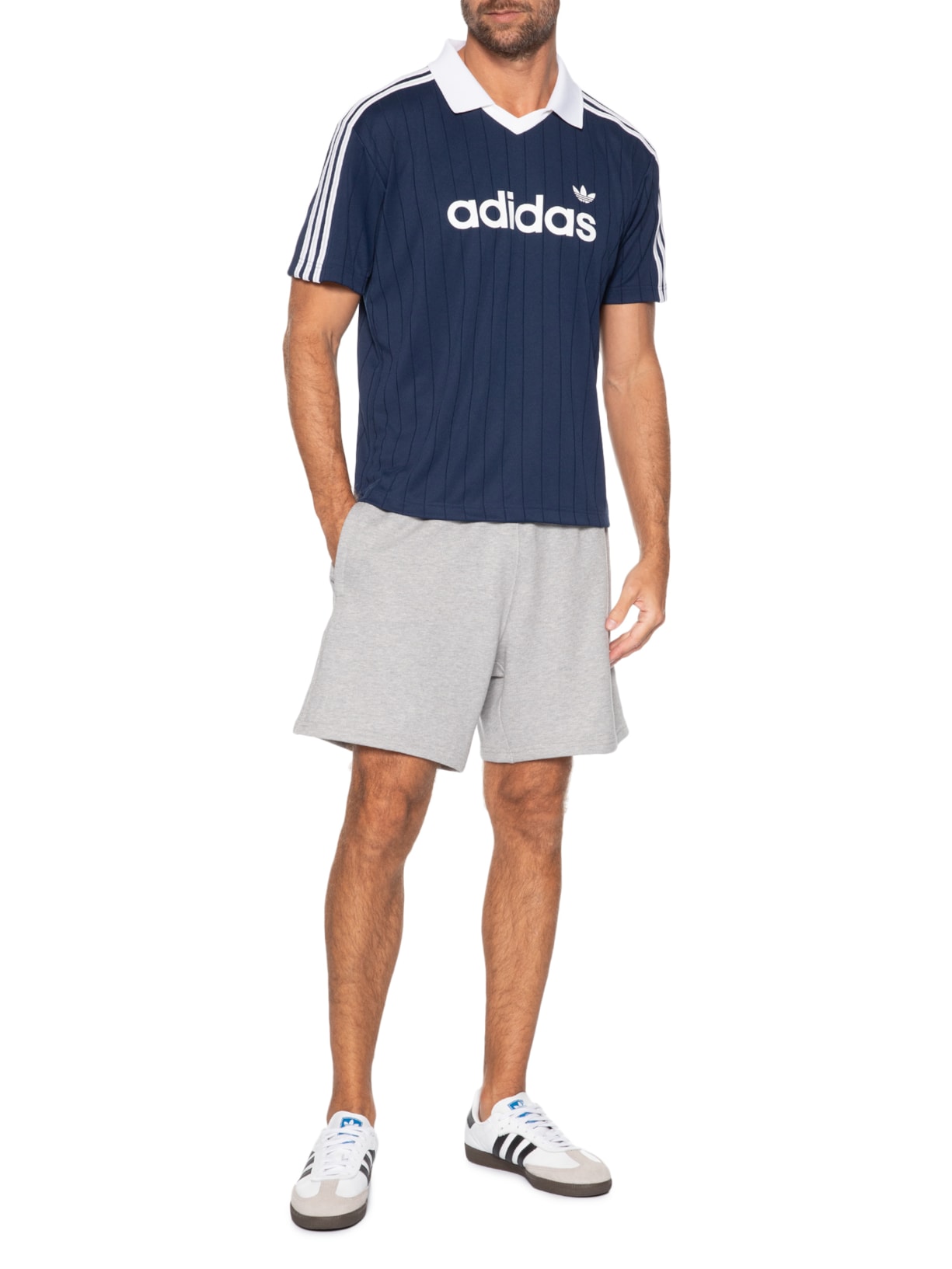 Shorts Masculino Trefoil Ess Cinza Adidas Originals