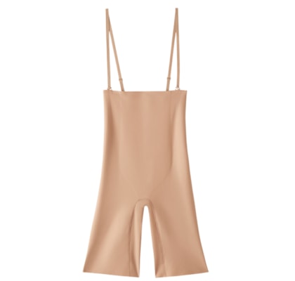 Shorts Modelador Em Microfibra Sem Costura - Bege