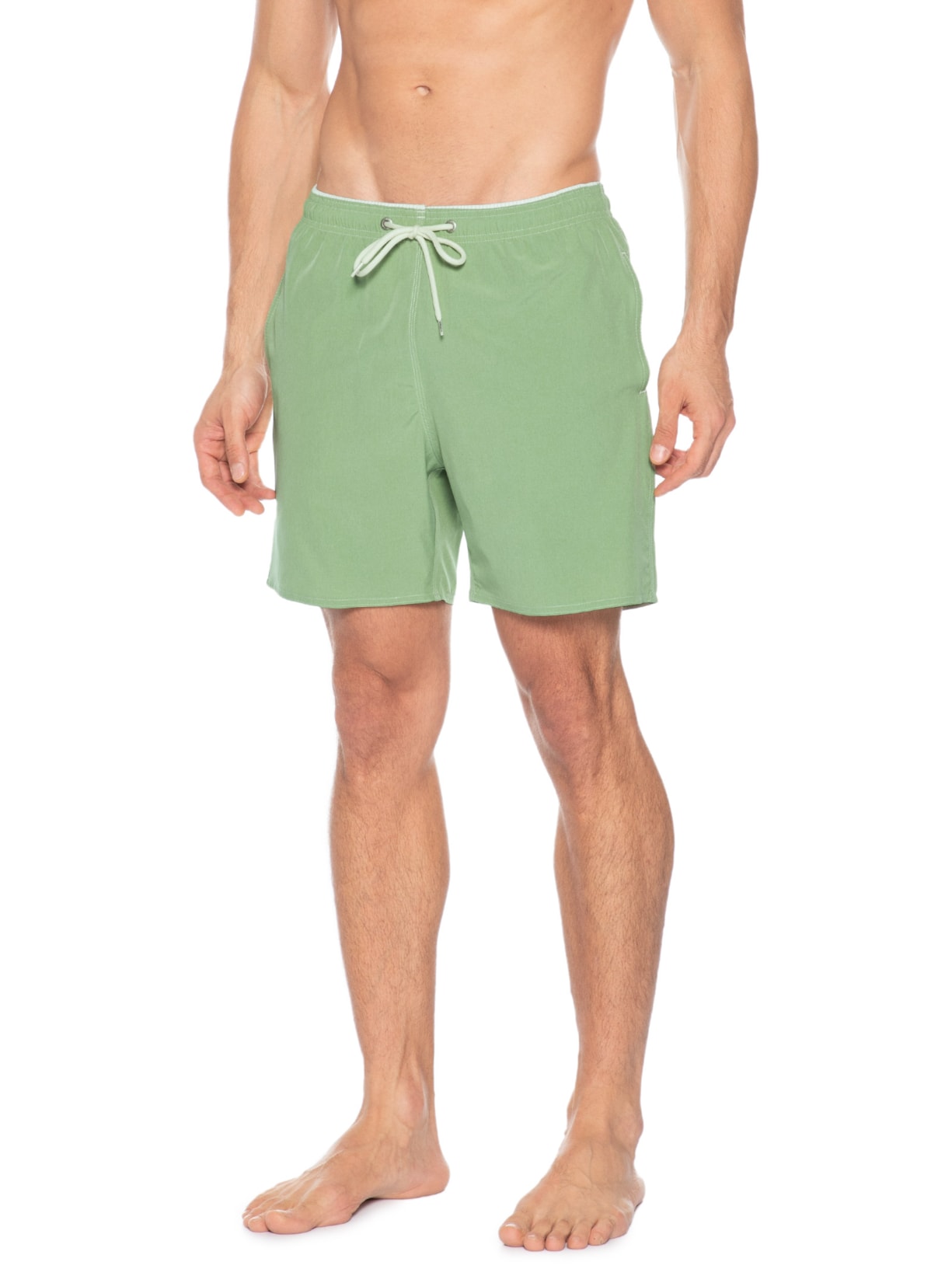 Shorts Praia Masculino Com Friso Verde Sergio K