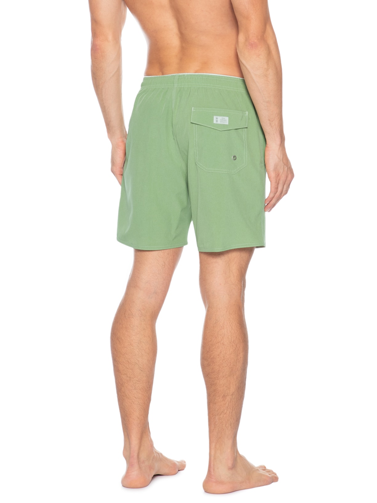 Shorts Praia Masculino Com Friso Verde Sergio K