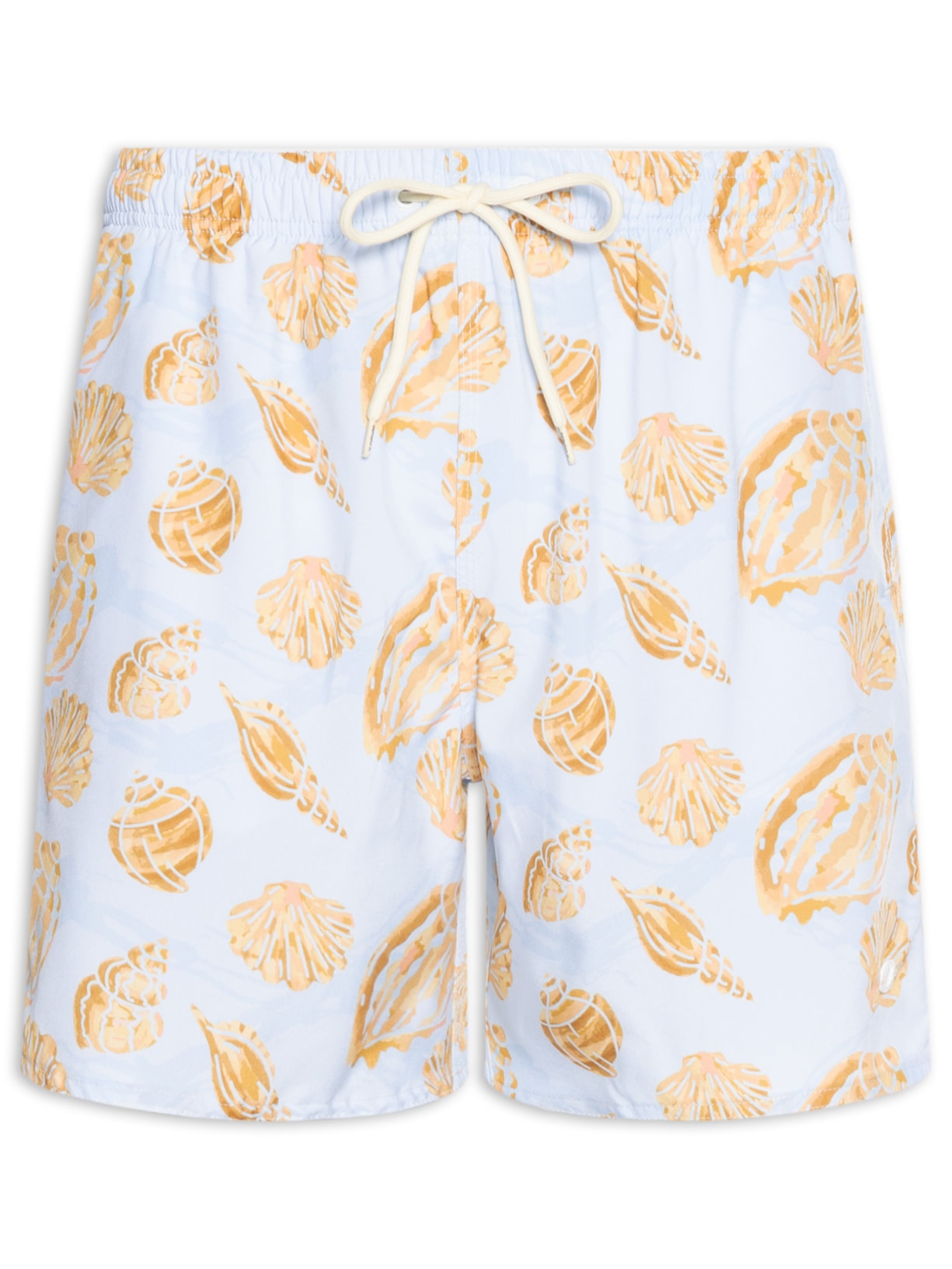 Shorts Praia Masculino Estampado Golden Shell – Azul Sergio K