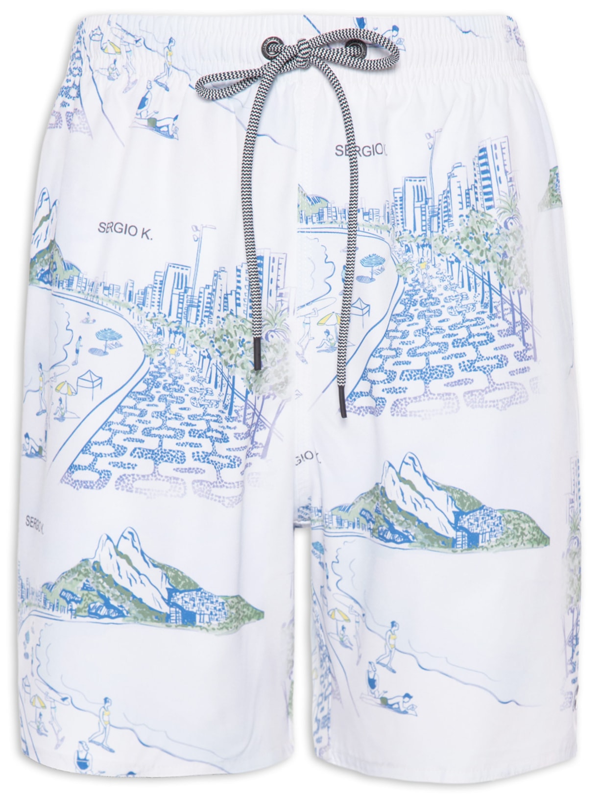 Shorts Praia Masculino Estampado Rio Branco Sergio K