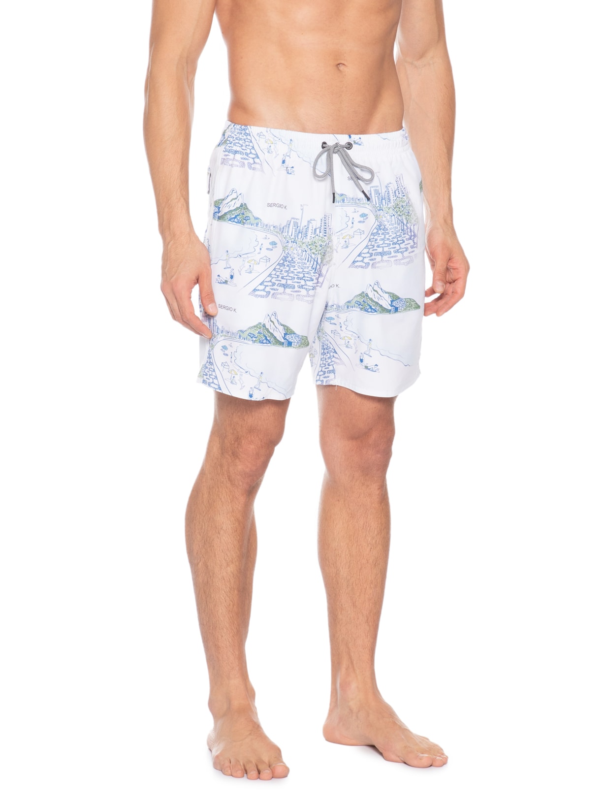 Shorts Praia Masculino Estampado Rio Branco Sergio K