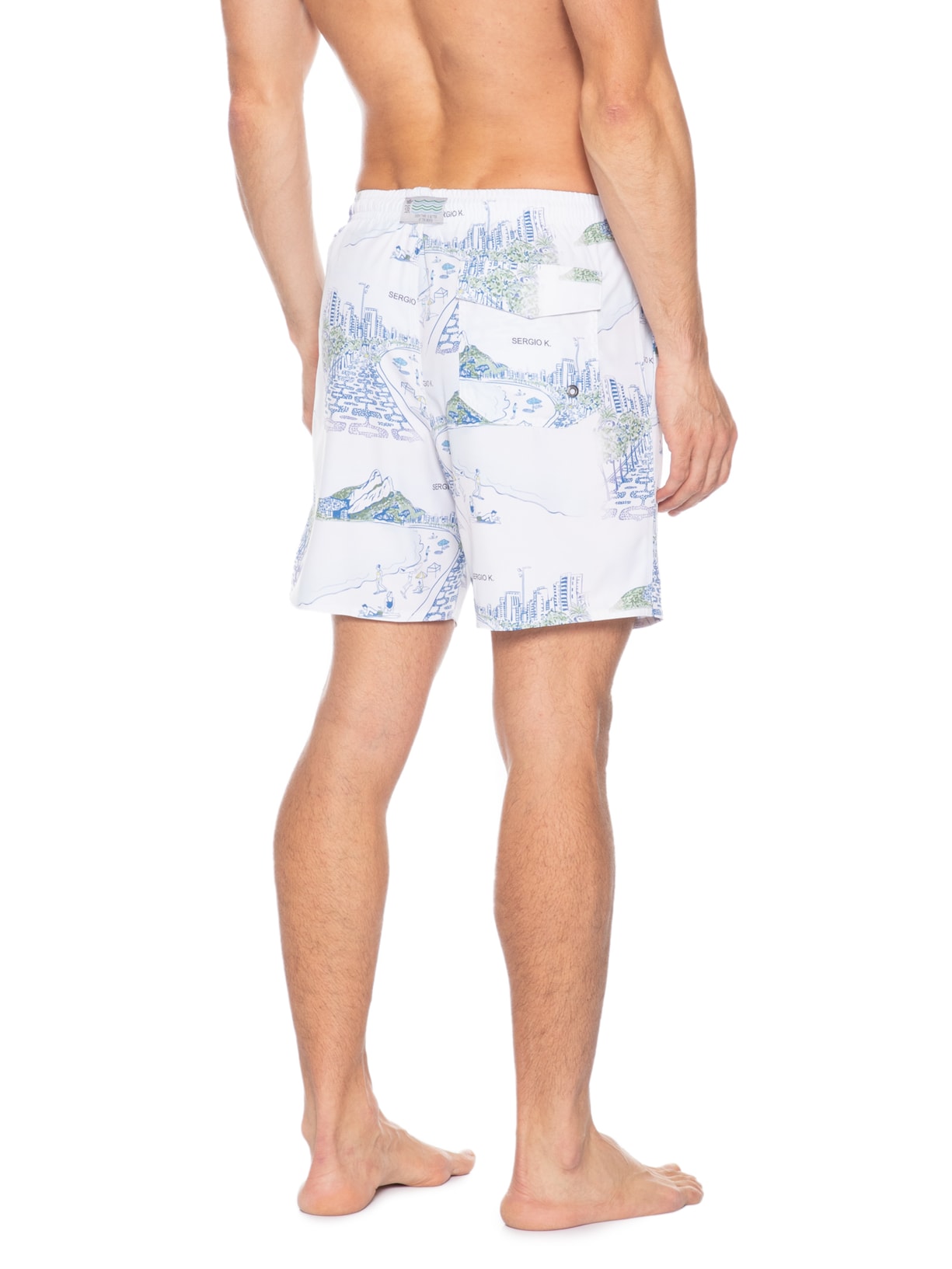 Shorts Praia Masculino Estampado Rio Branco Sergio K