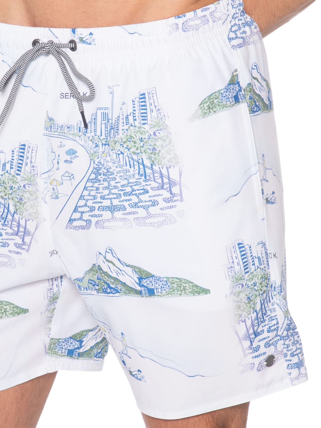 Shorts Praia Masculino Estampado Rio Branco Sergio K