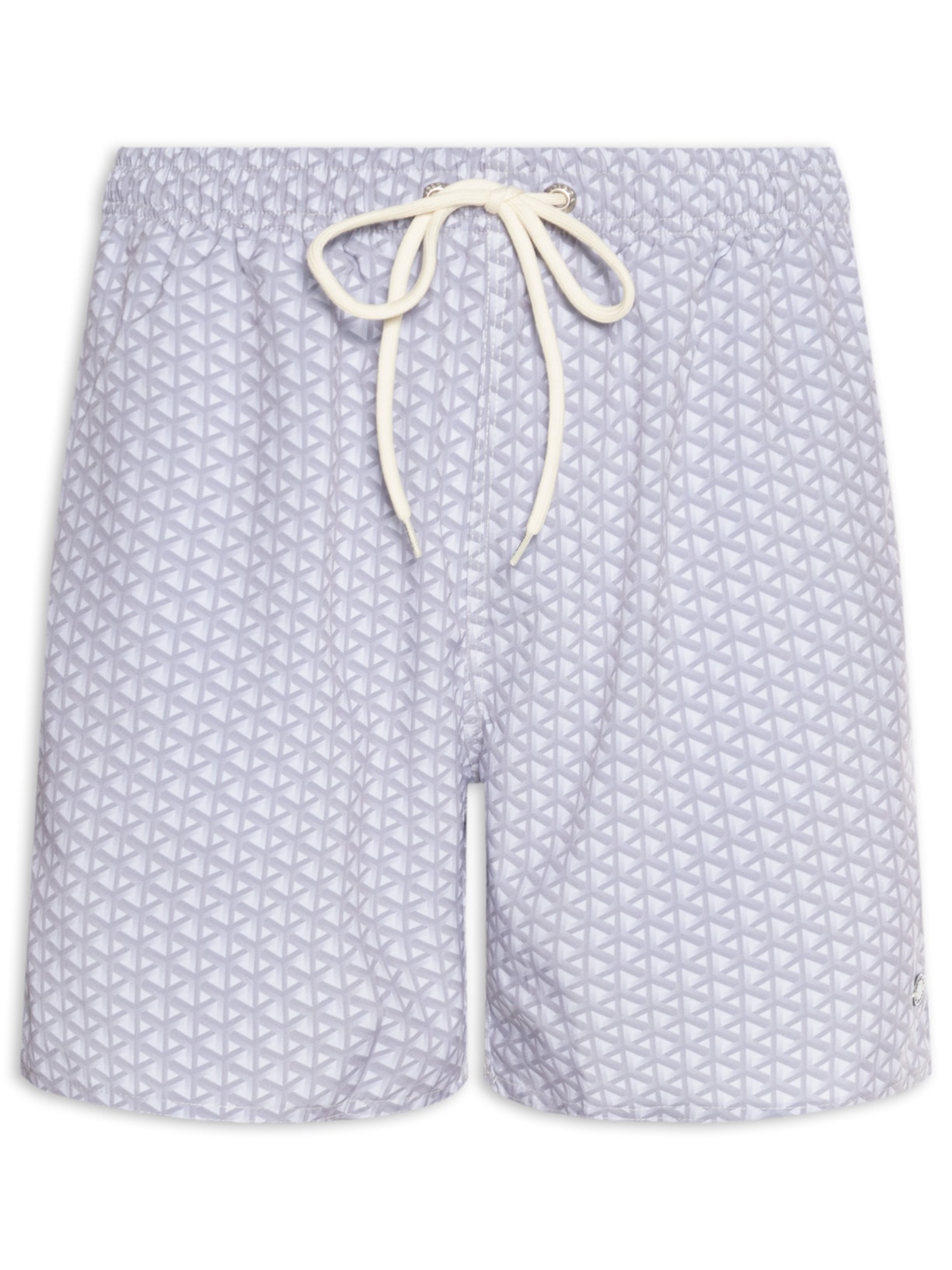 Shorts Praia Masculino Estampado Treliça – Cinza Sergio K