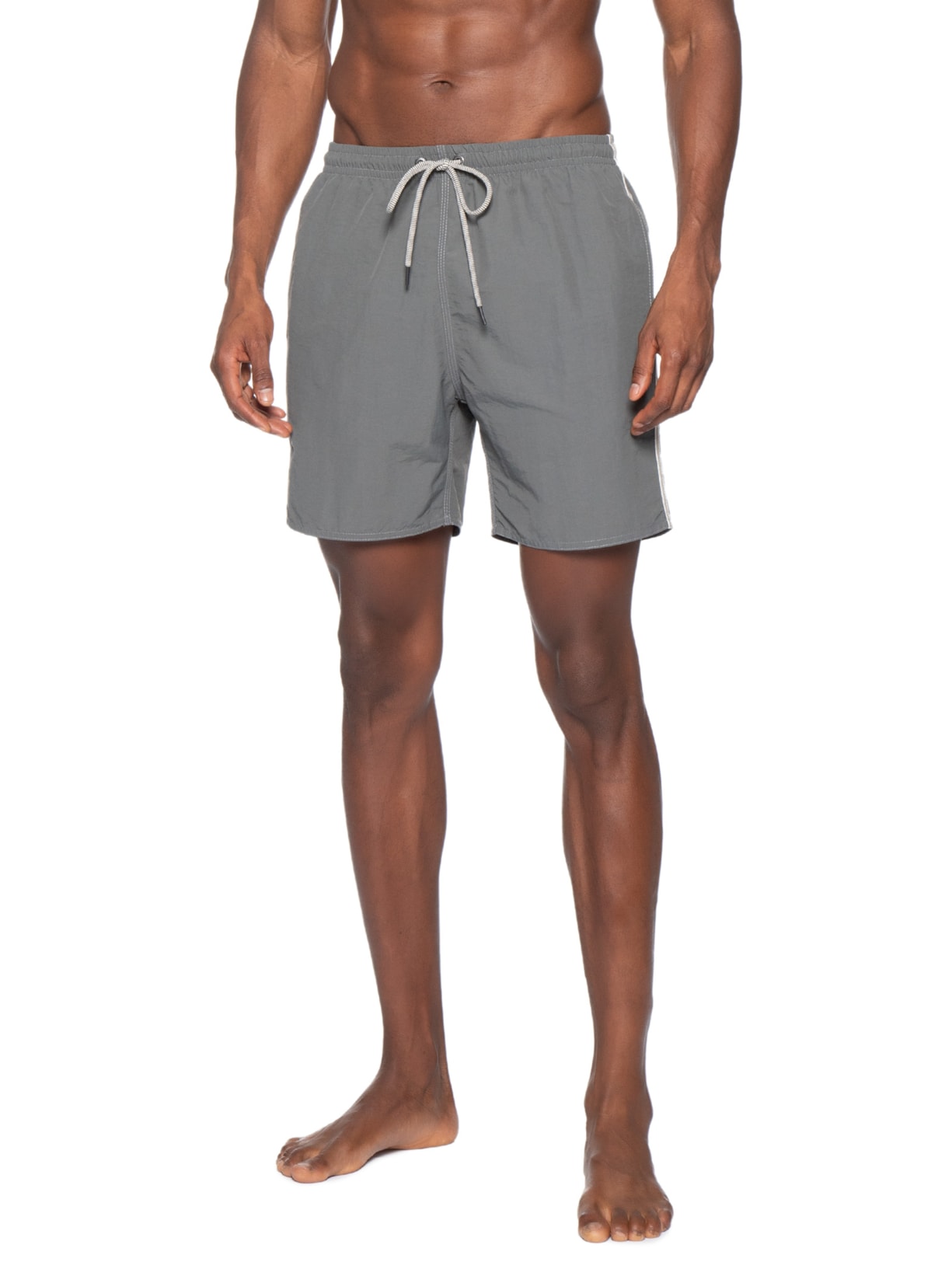 Shorts Praia Masculino Gorgurão Poliamida Cinza Sergio K