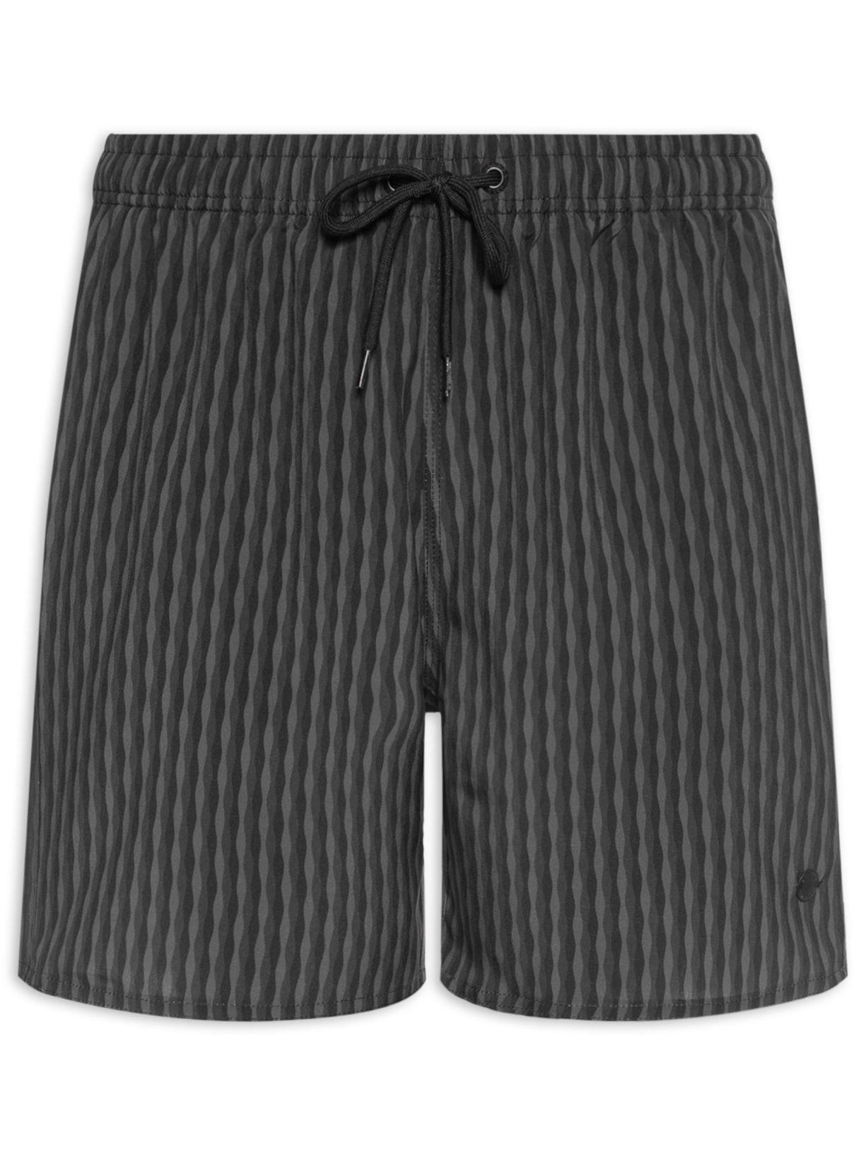 Shorts Praia Masculino Listrado All Black – Preto