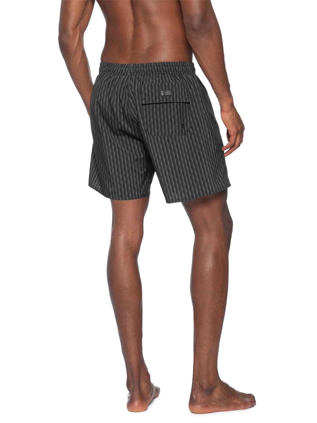 Shorts Praia Masculino Listrado All Black – Preto Sergio K