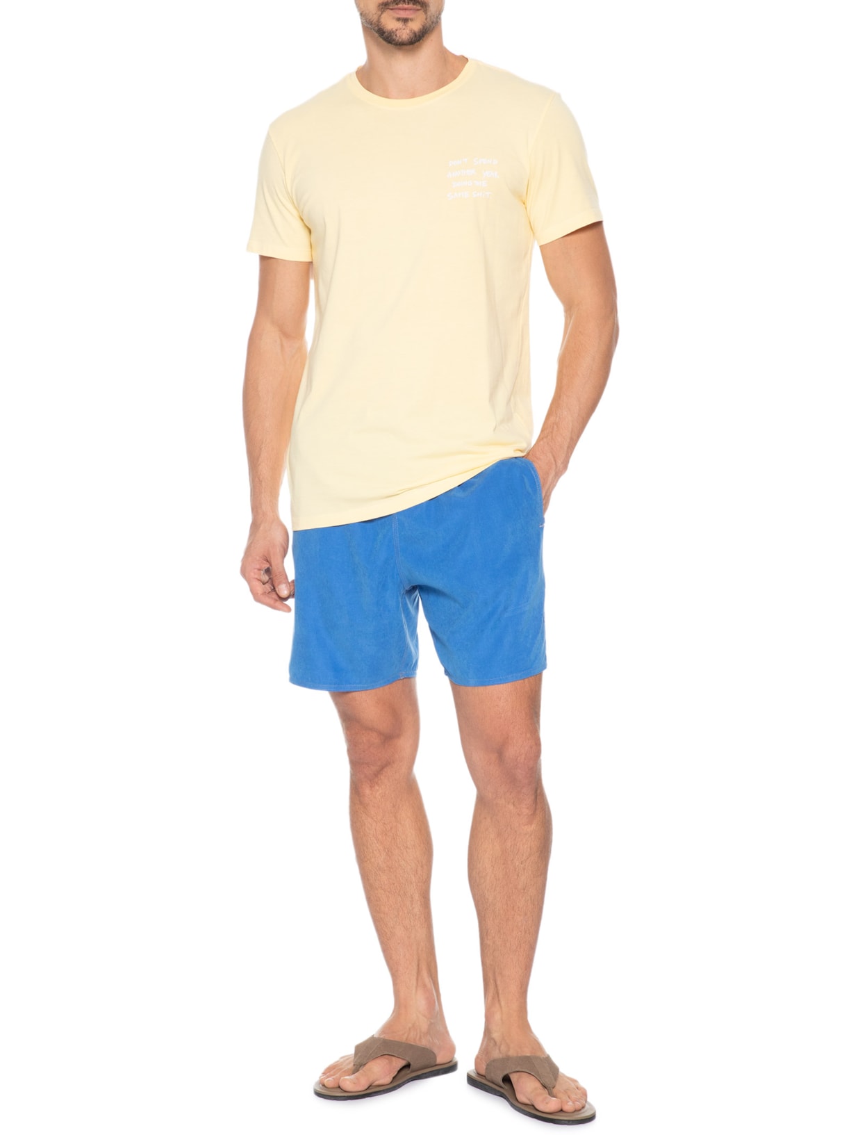 Shorts Praia Masculino Stoned Peach Azul Sergio K