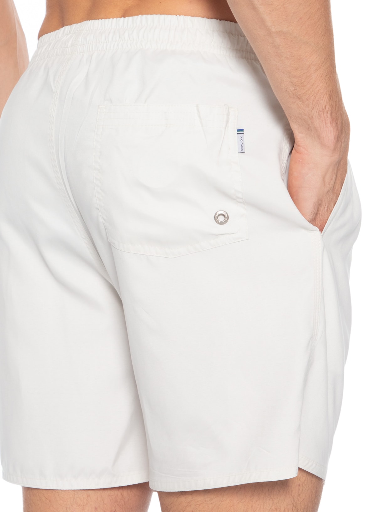 Shorts Praia Masculino Stoned Peach Branco Sergio K