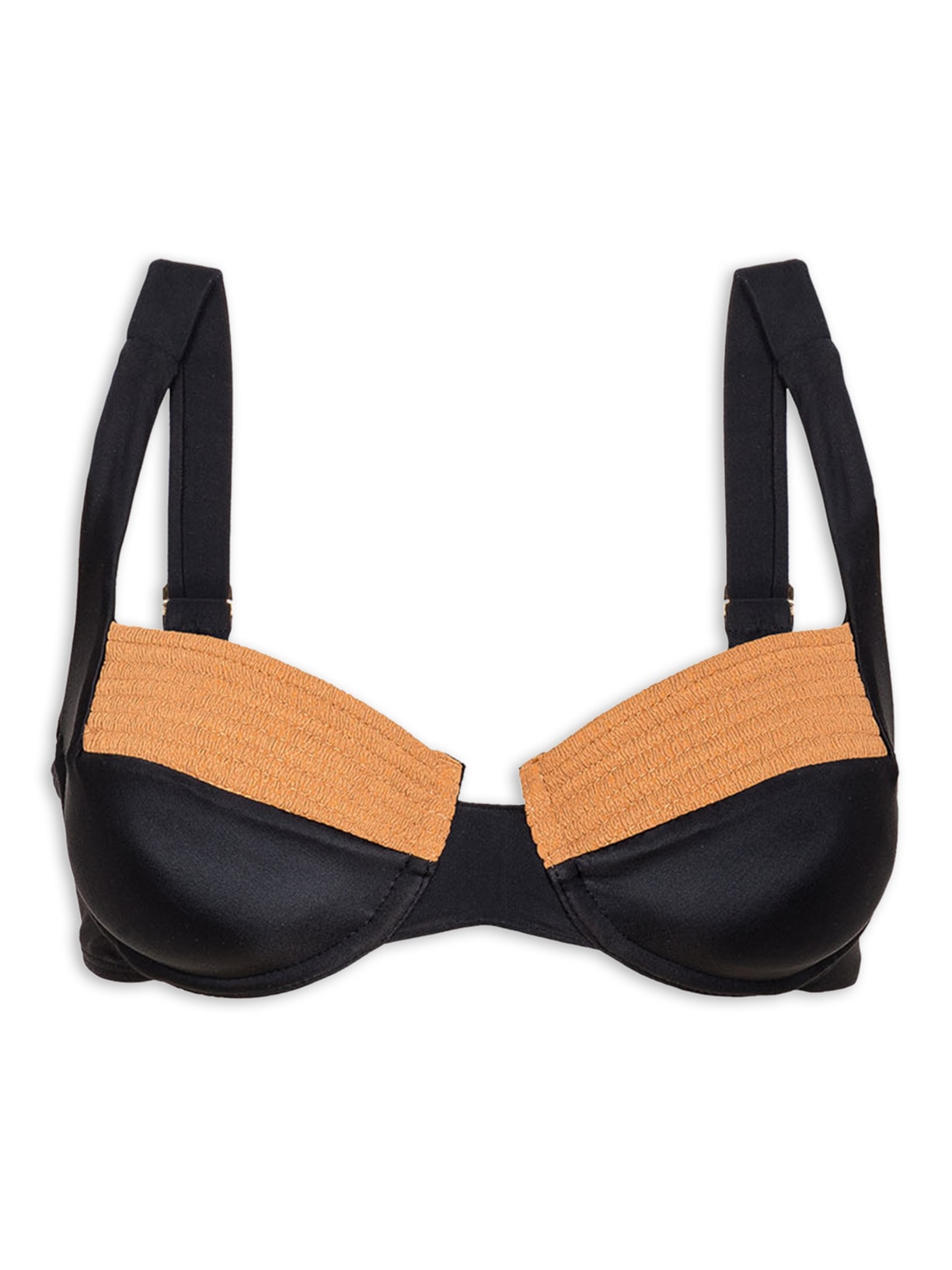 Sld Matelasse Blanca Top Preto Ella Brand By Vix