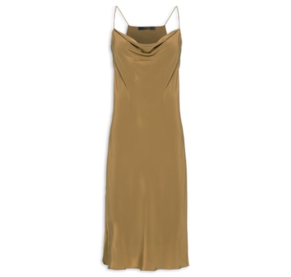 Slip Dress Seda Degagê Antique - Verde