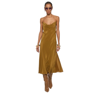 Slip Dress Seda Degagê Antique - Verde