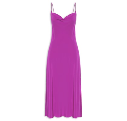 Slip Dress Seda Degagê - Rosa