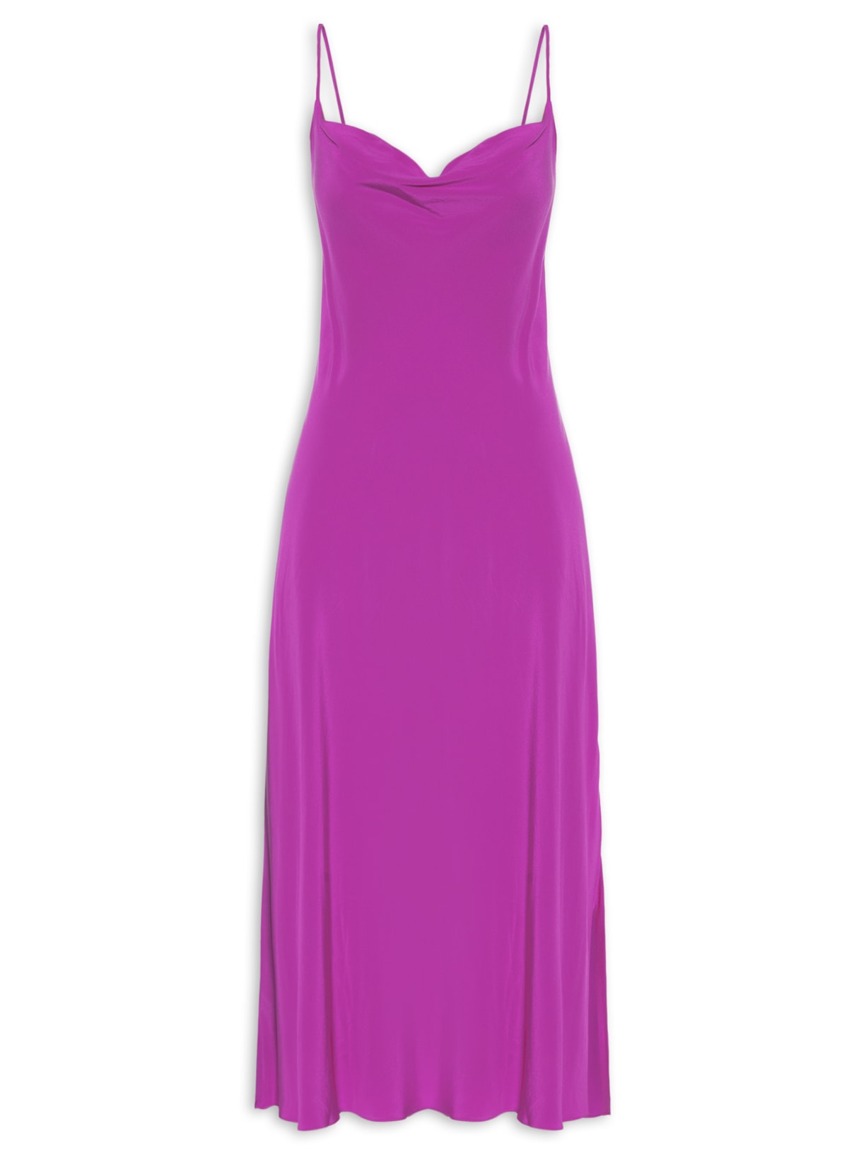 Slip Dress Seda Degagê - Rosa