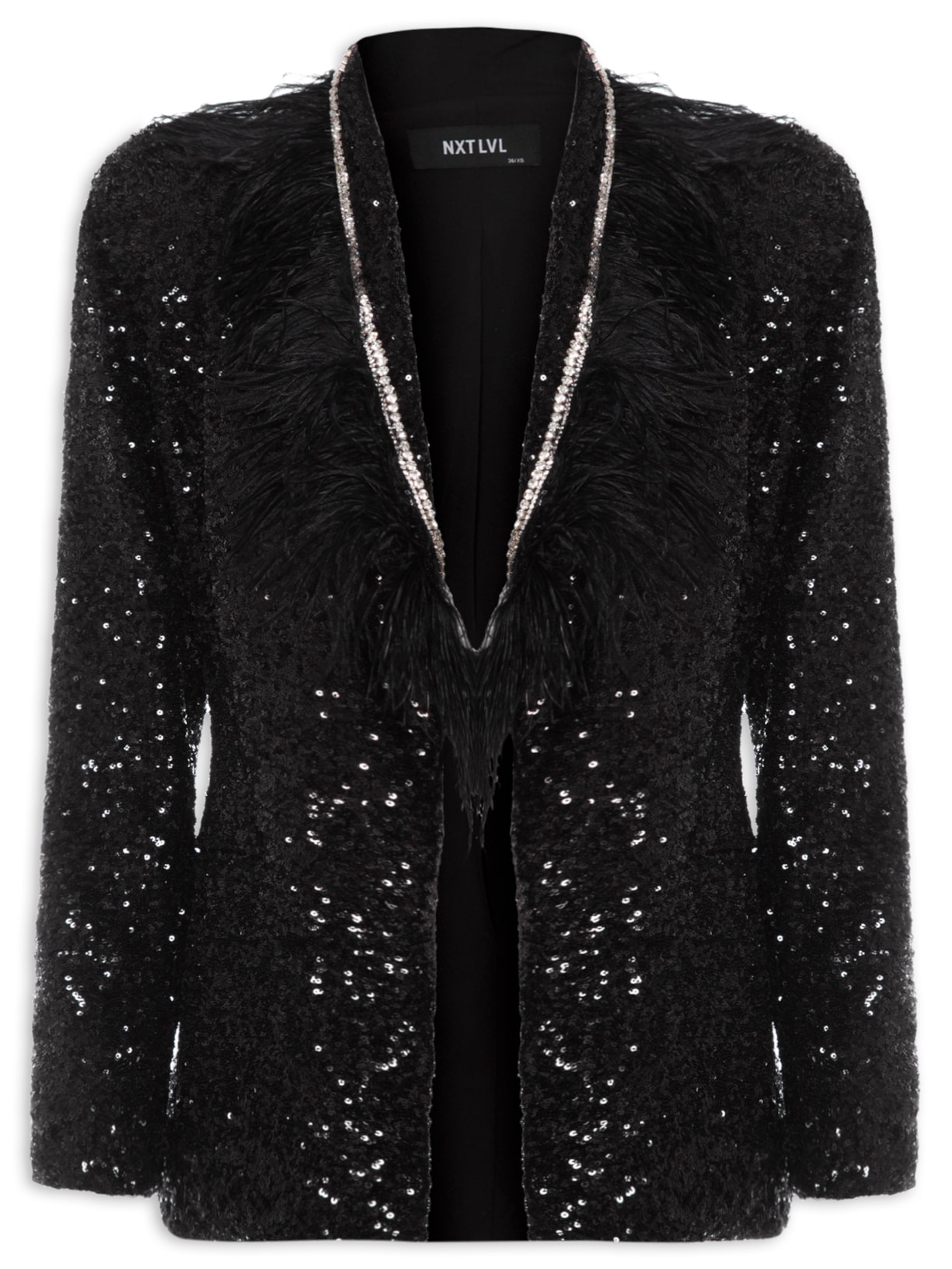 Smocking Feminino Plumas - Preto