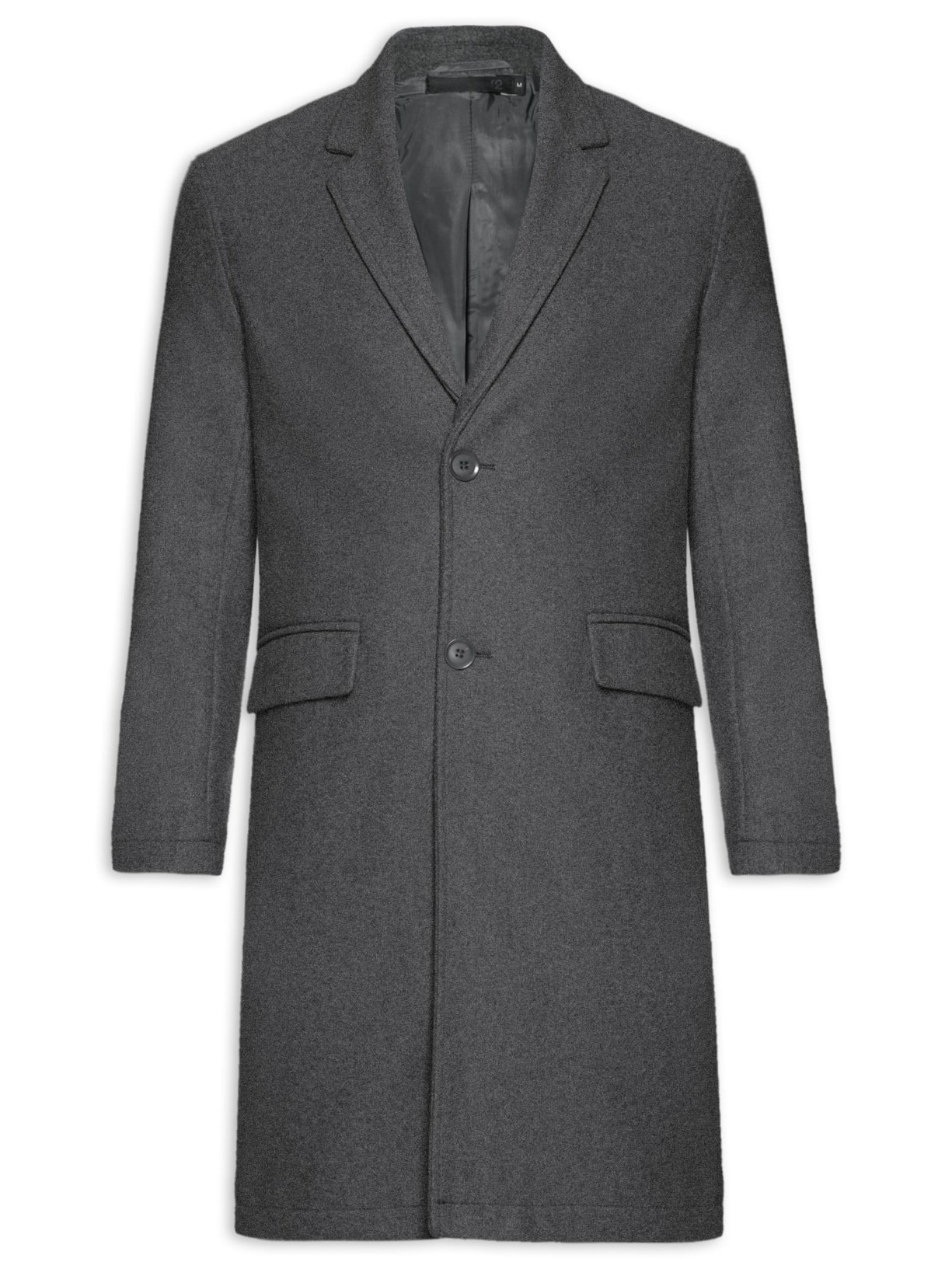 Sobretudo Masculino Longo Lã Clássico - Cinza