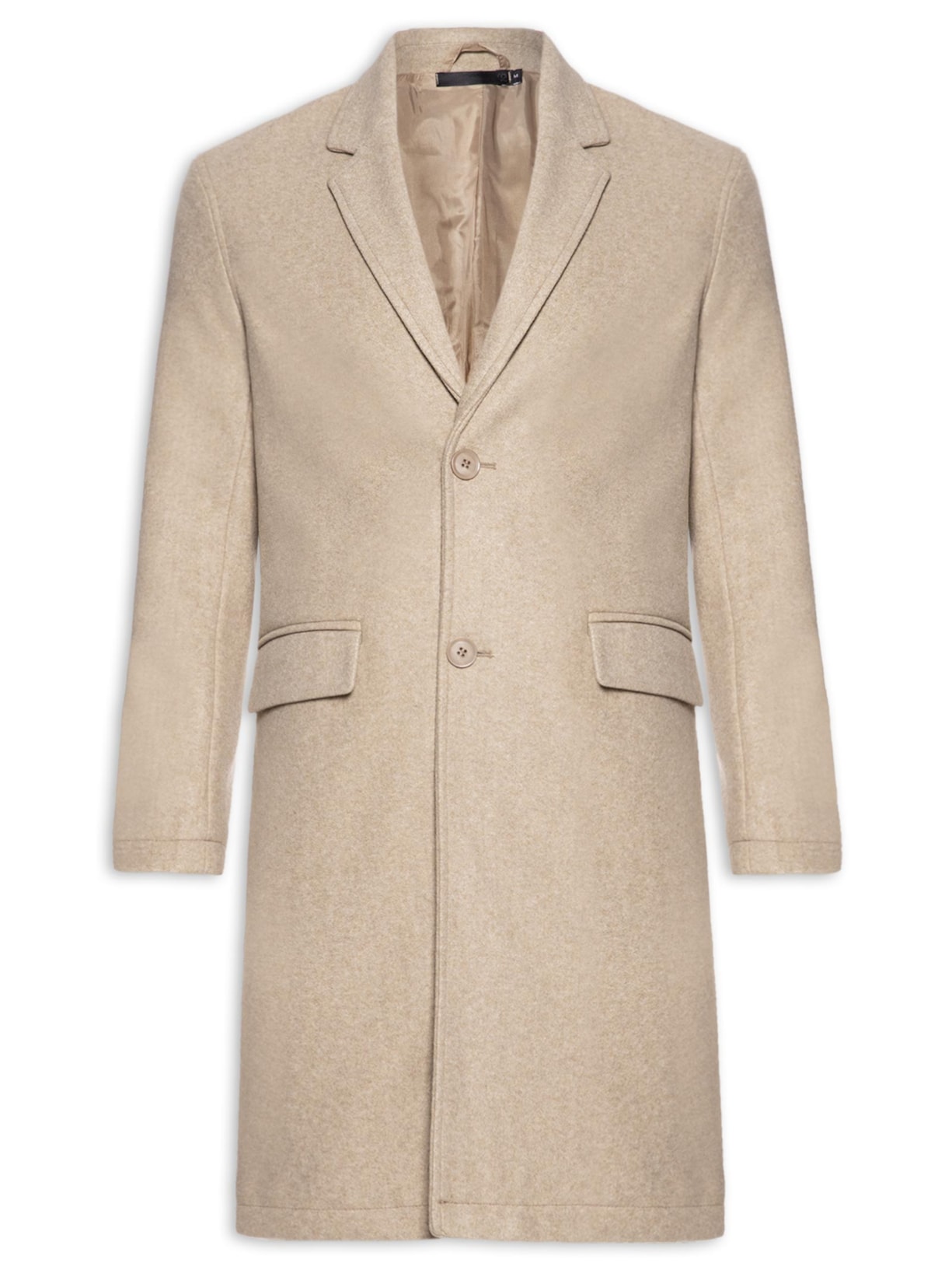 Sobretudo Masculino Longo Lã Clássico - Marrom