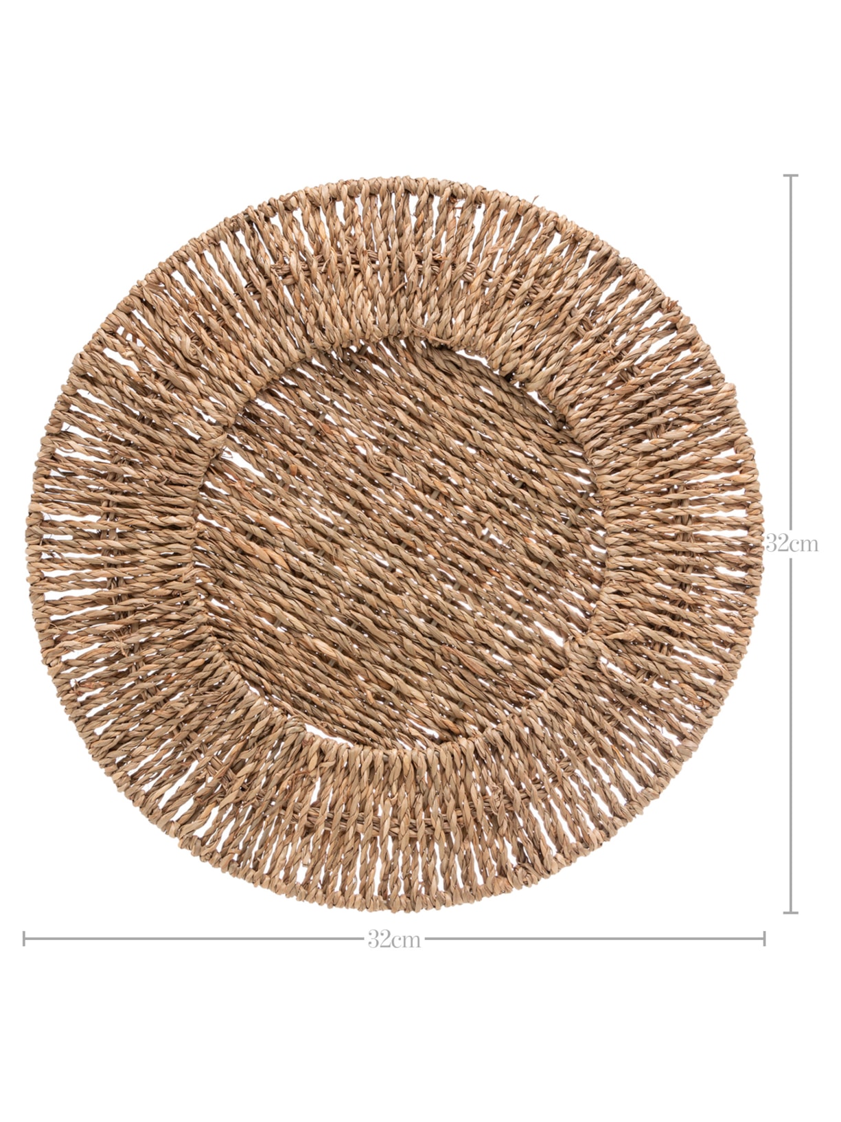 Sousplat de Sisal 32cm Bege Wolff