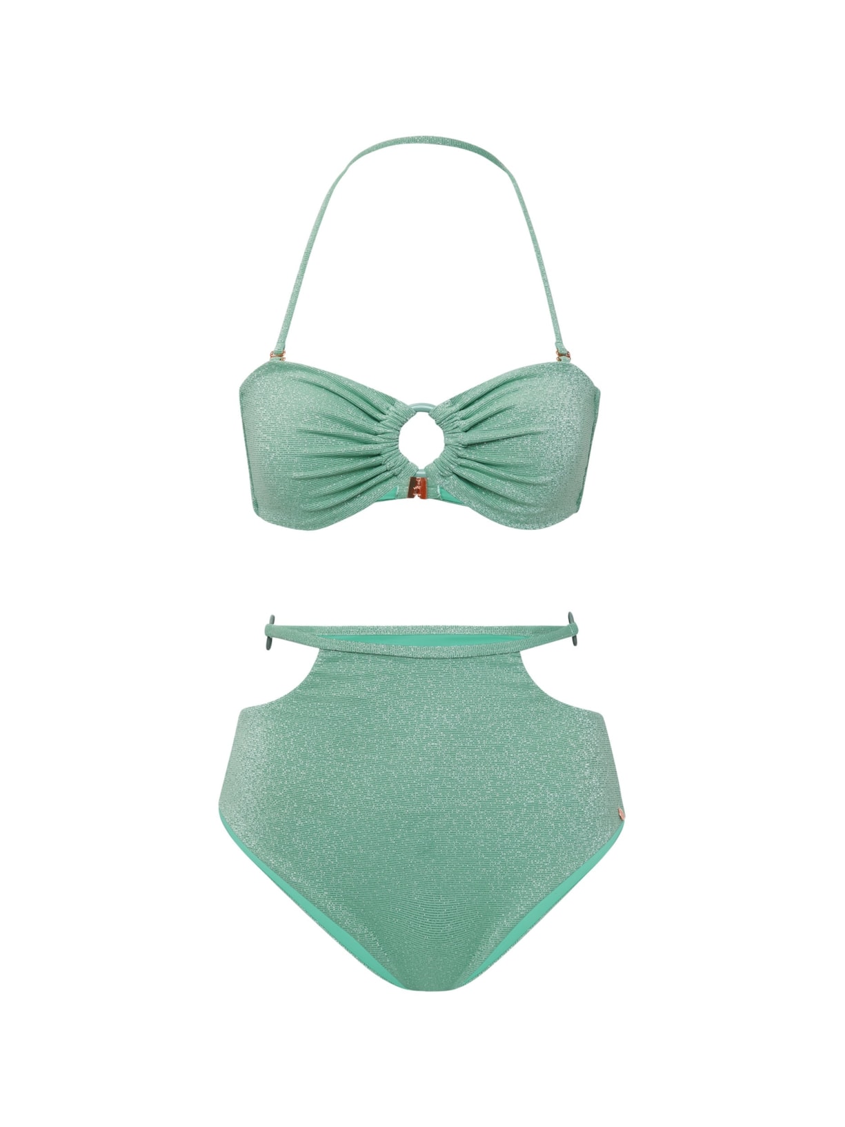 Strapless top biquíni Rebeca Serena - Verde