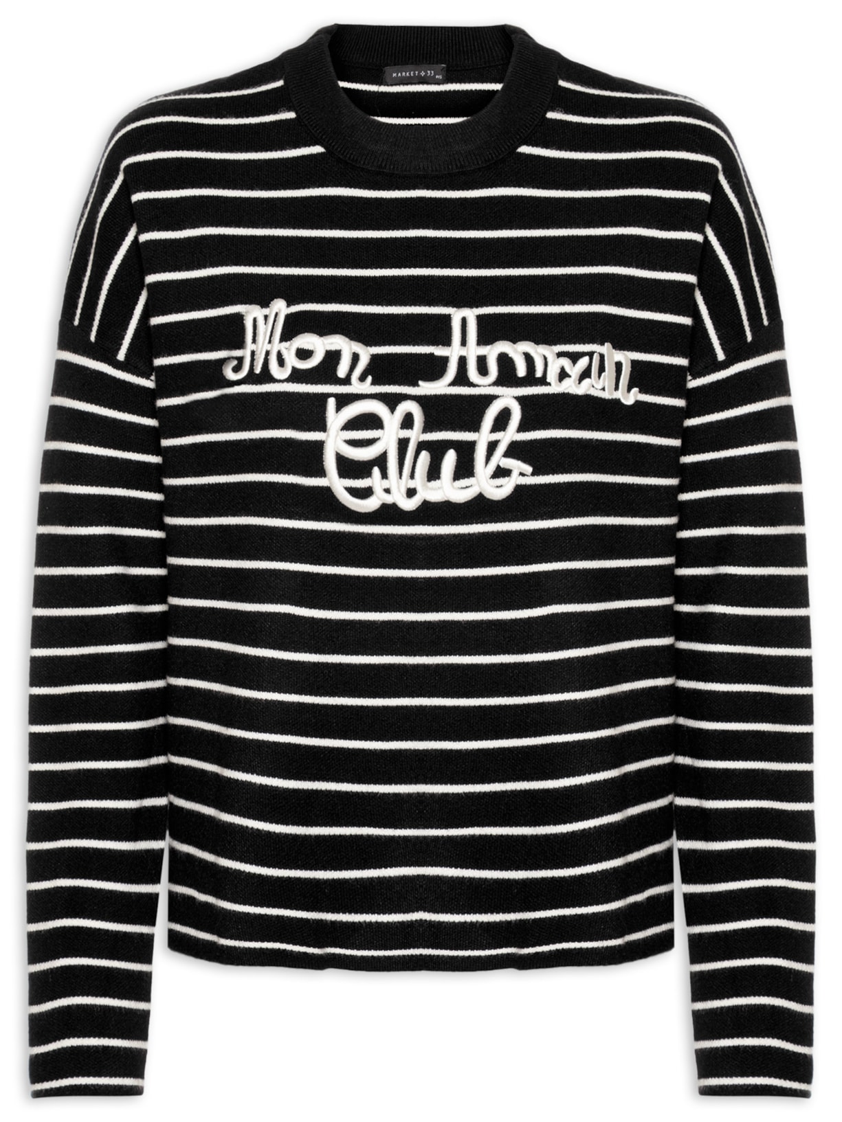 Suéter Estampado Feminino - Preto