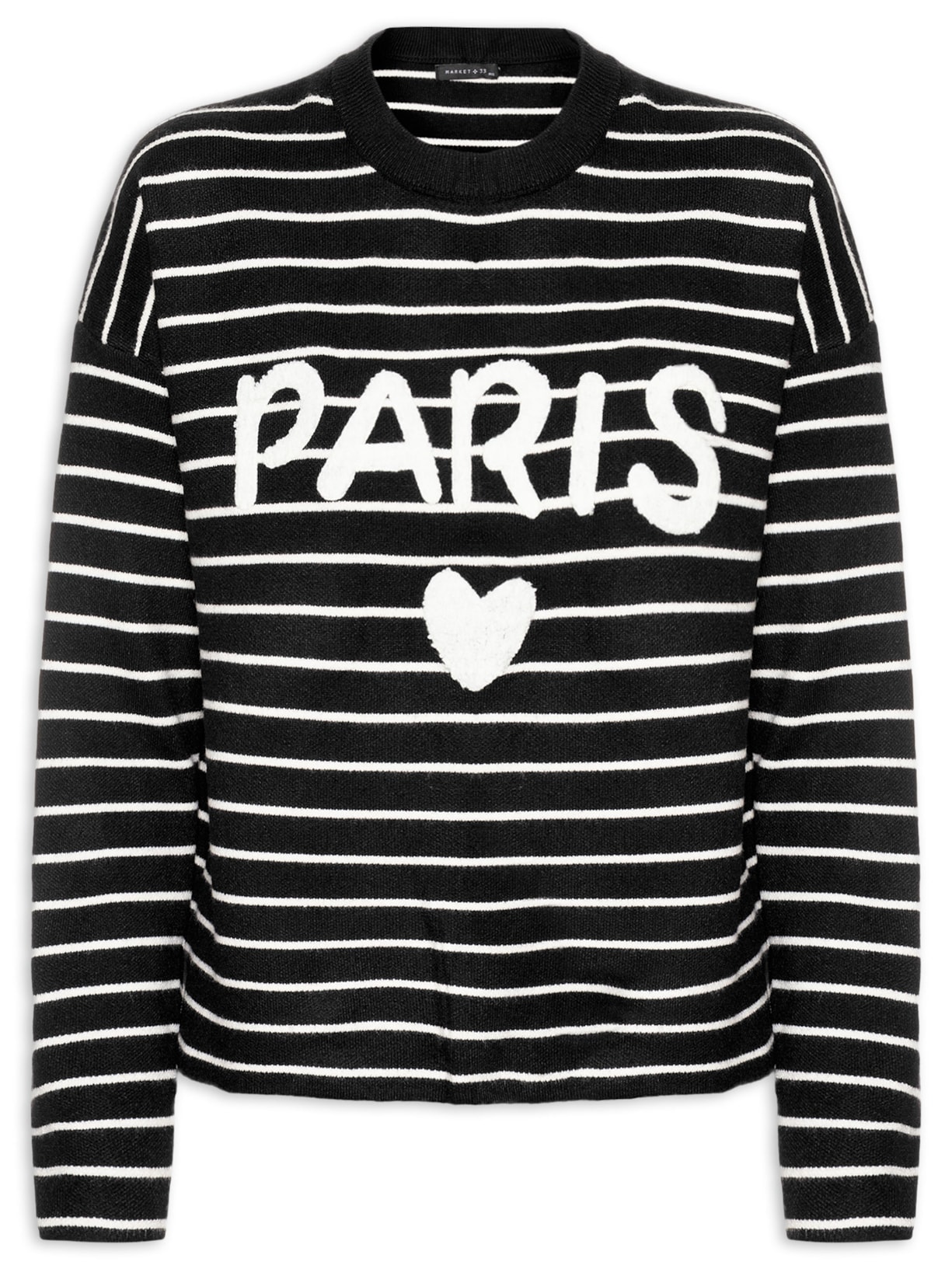 Sueter Estampado Feminino - Preto