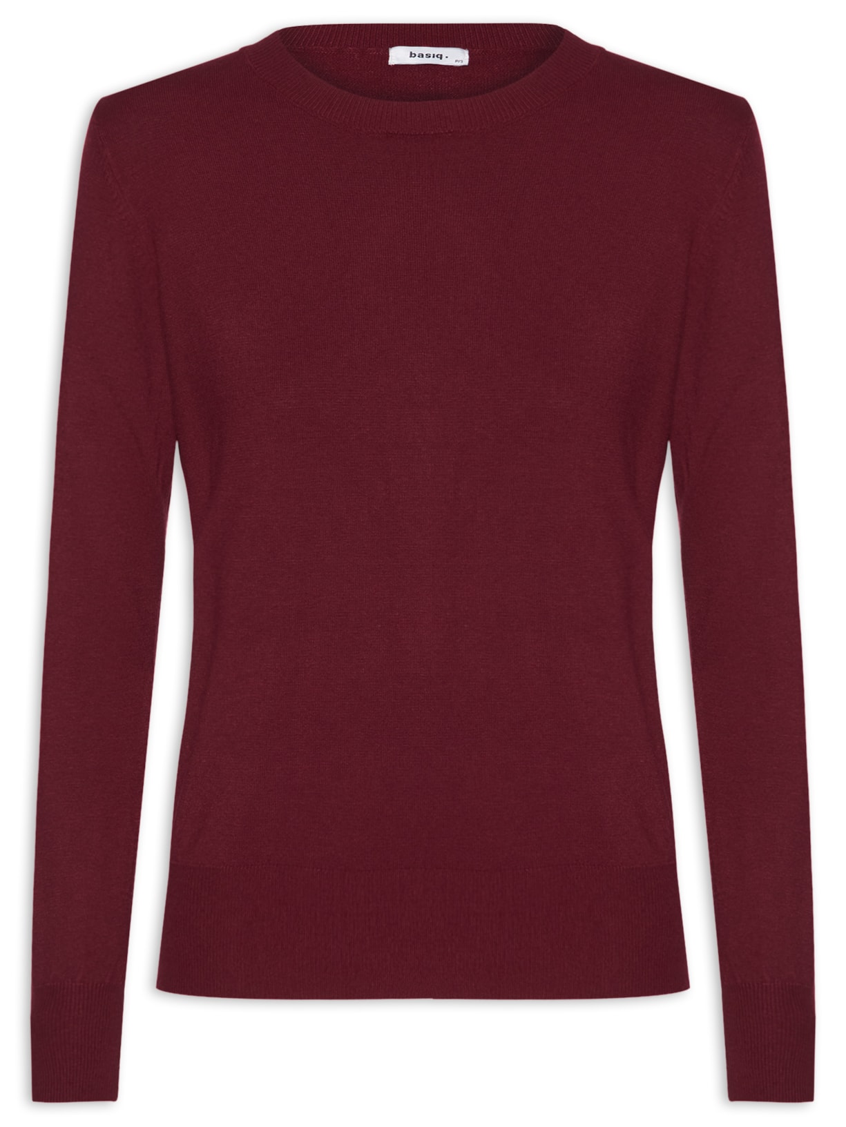 Suéter Feminino Básico Gola Careca - Vinho