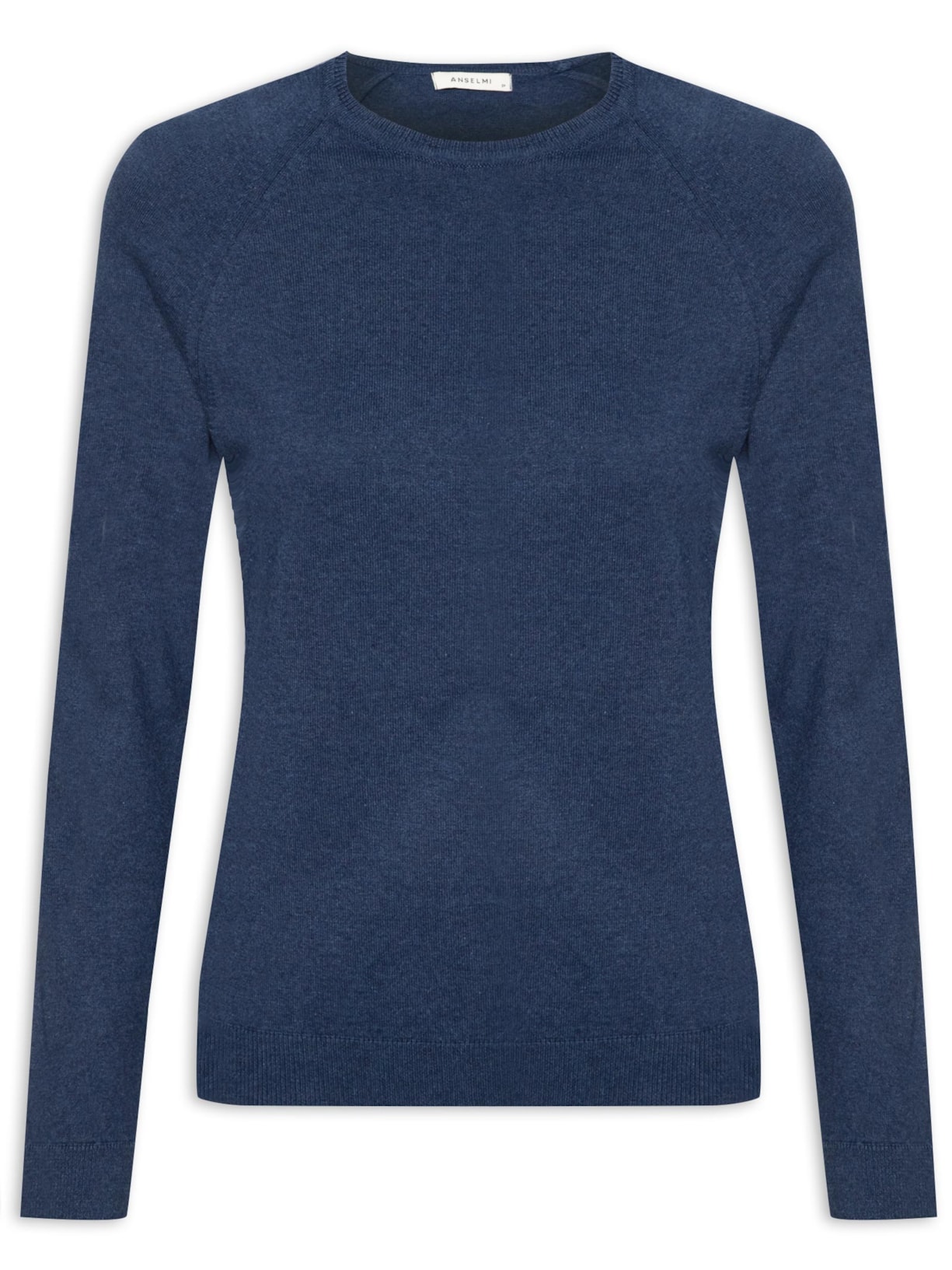 Suéter Feminino Básico Gola Redonda - Azul