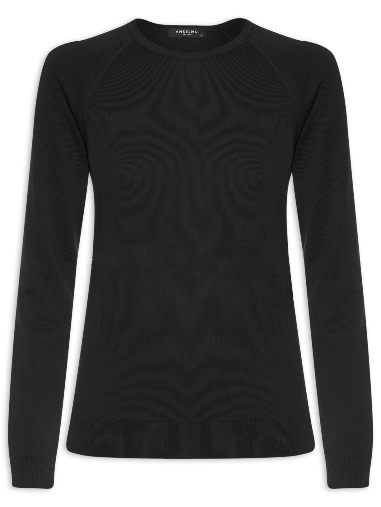 Suéter Feminino Básico Gola Redonda - Preto