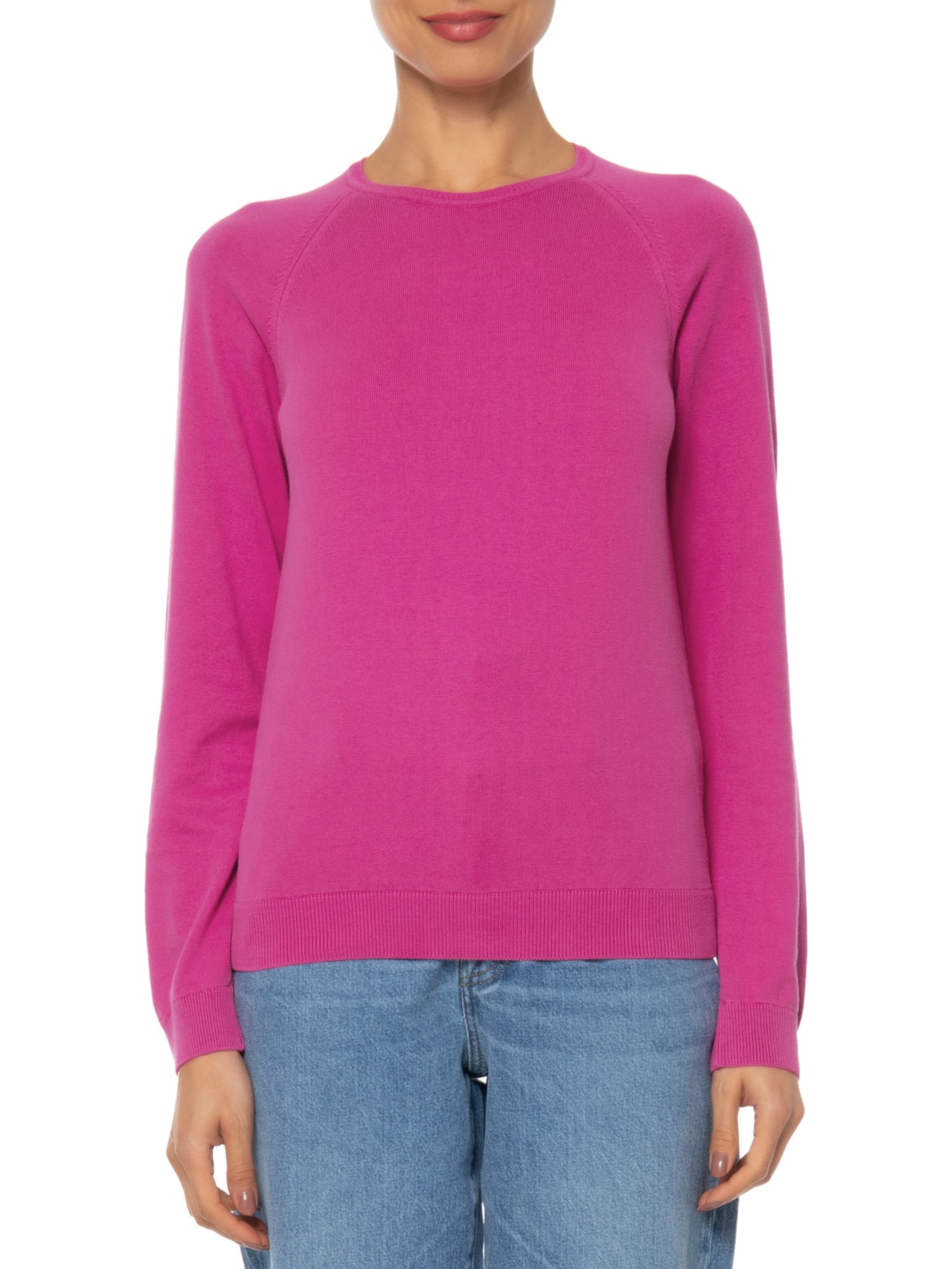 Suéter Feminino Básico Gola Redonda Rosa Anselmi