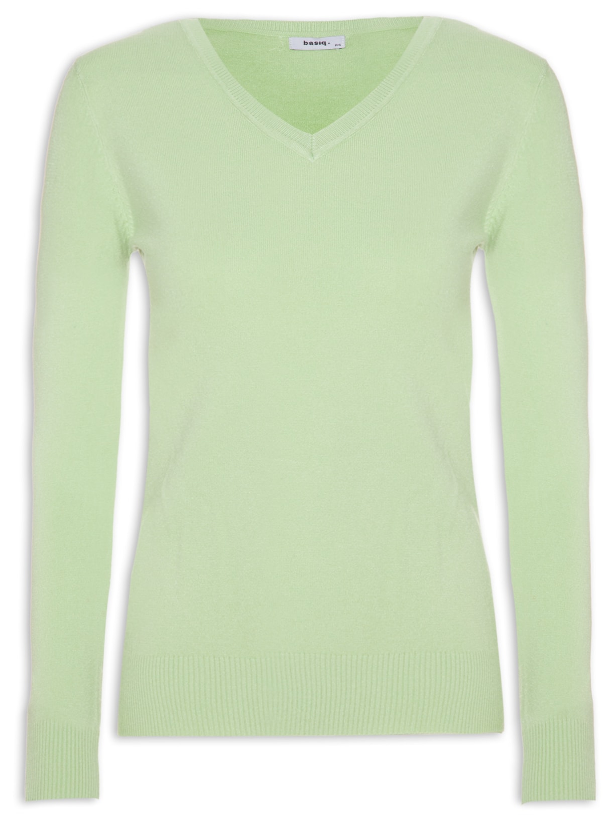 Suéter Feminino Básico Gola V - Verde