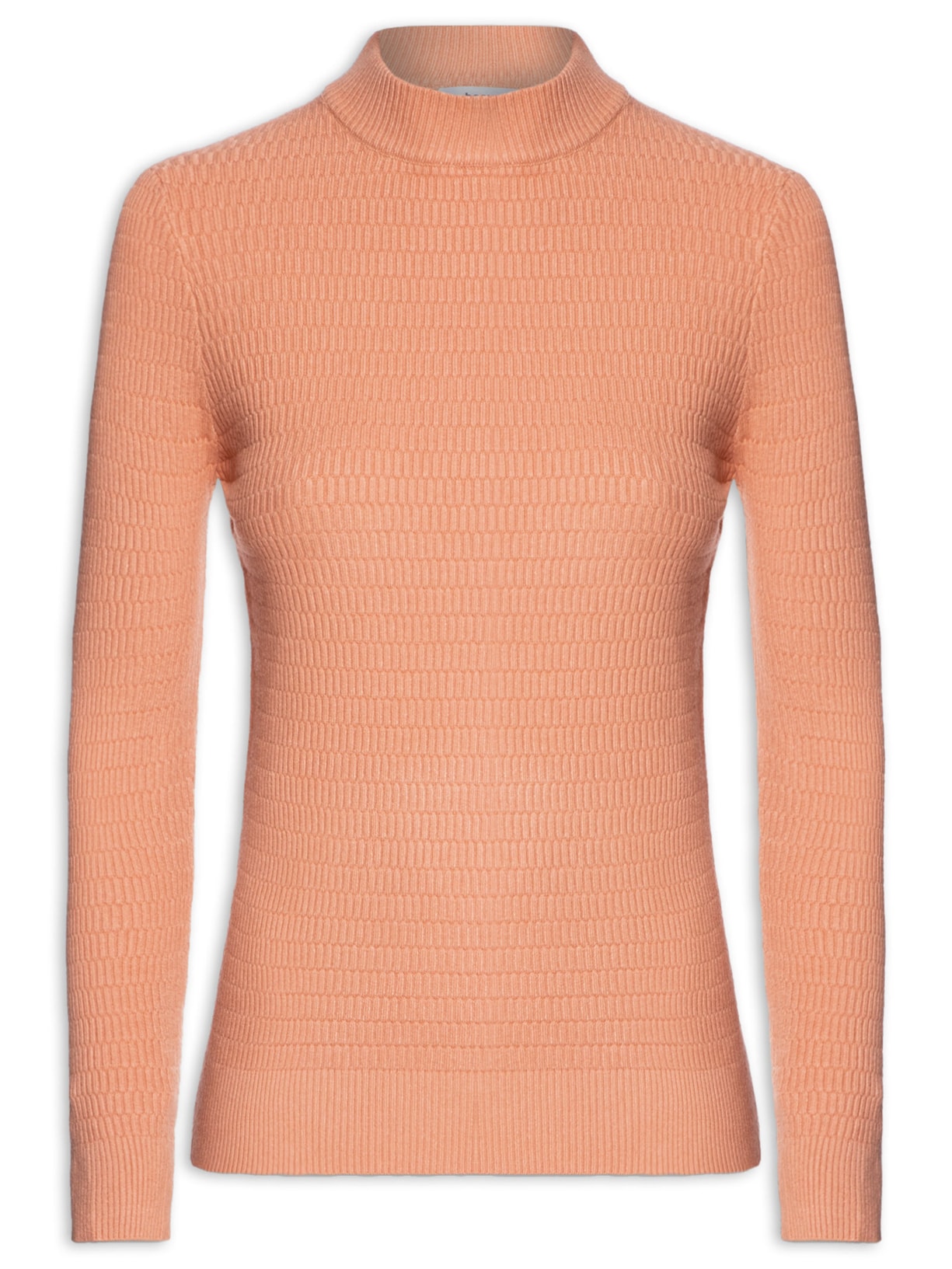 Suéter Feminino Básico Texturizado - Laranja