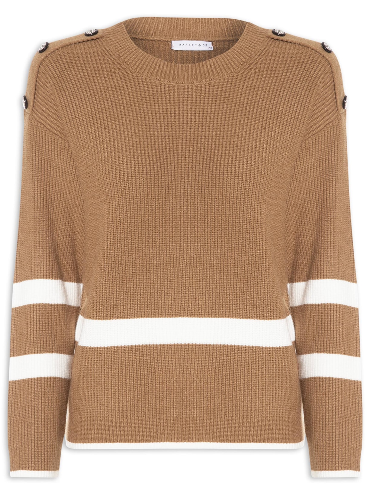 Suéter Feminino Bicolor - Marrom