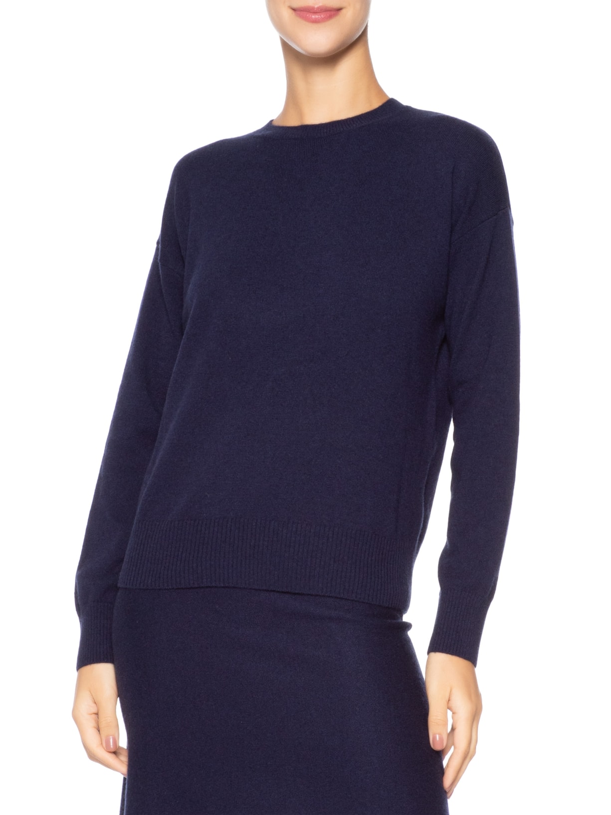 Suéter Feminino Blend De Lã E Cashmere Azul '2Essential