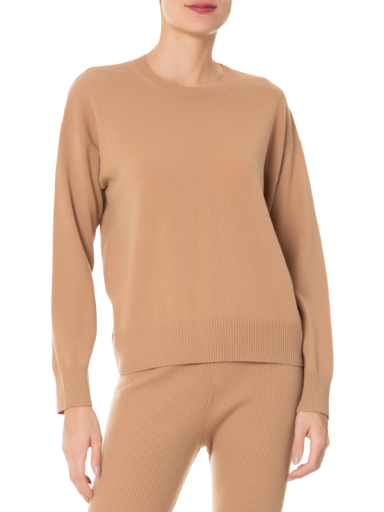 Suéter Feminino Blend de Lã E Cashmere Bege '2Essential