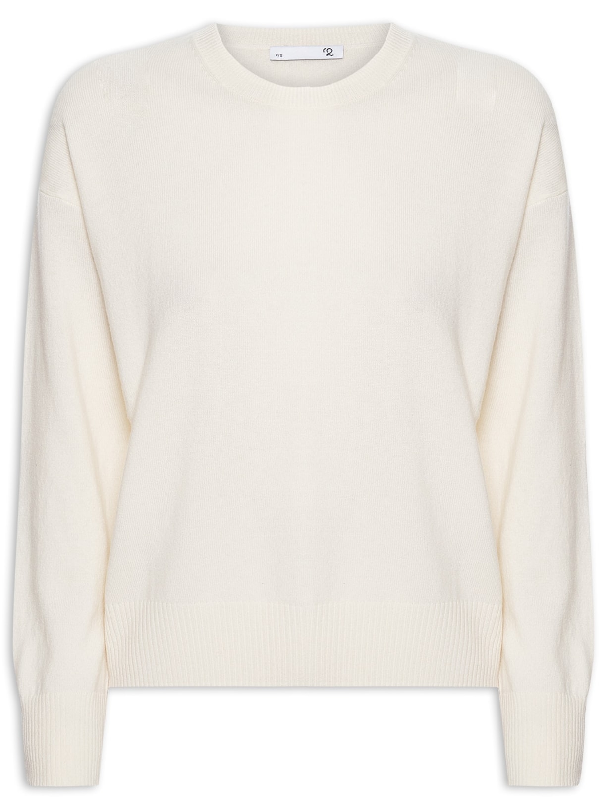 Suéter Feminino Blend de Lã E Cashmere Off White '2Essential