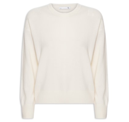 Suéter Feminino Blend de Lã E Cashmere - Off White