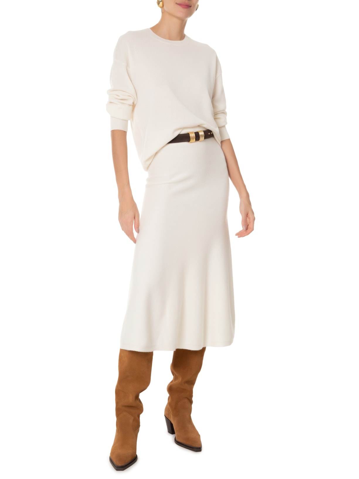 Suéter Feminino Blend de Lã E Cashmere Off White '2Essential