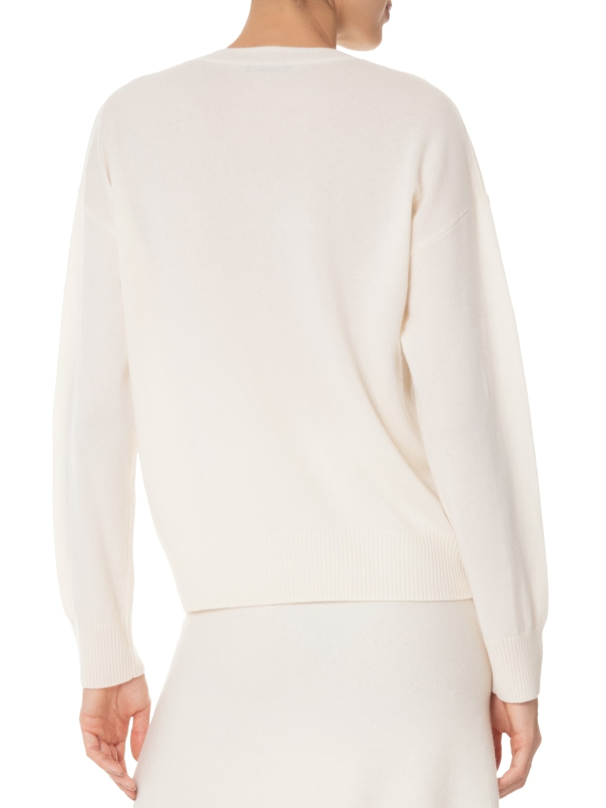 Suéter Feminino Blend de Lã E Cashmere Off White '2Essential