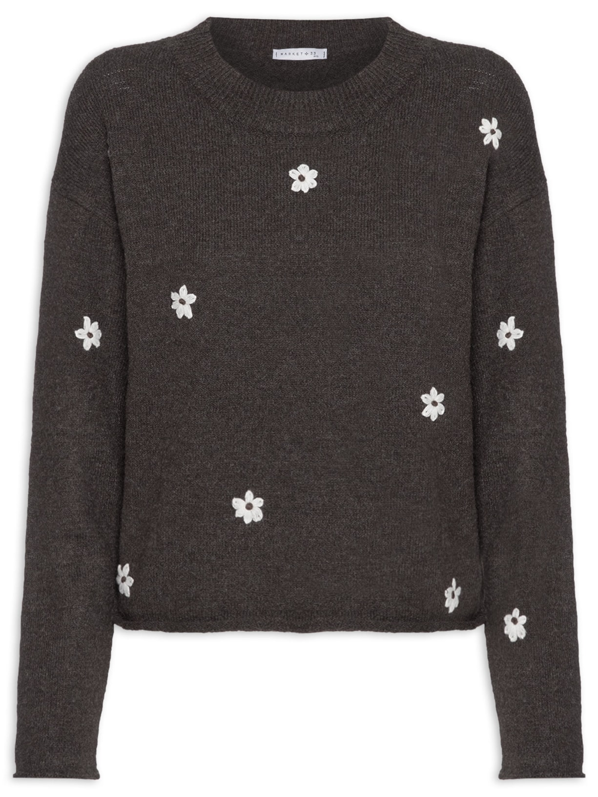 Suéter Feminino Bordado – Preto Market 33