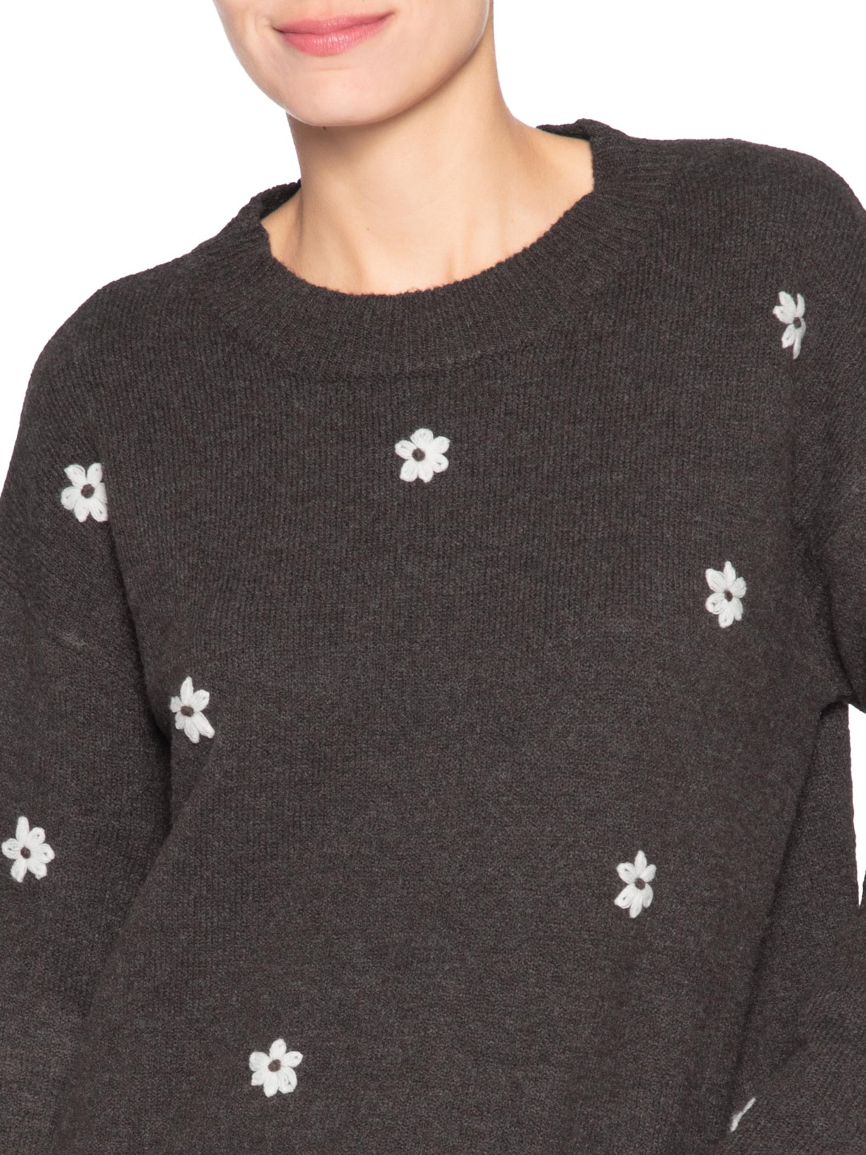 Suéter Feminino Bordado – Preto Market 33