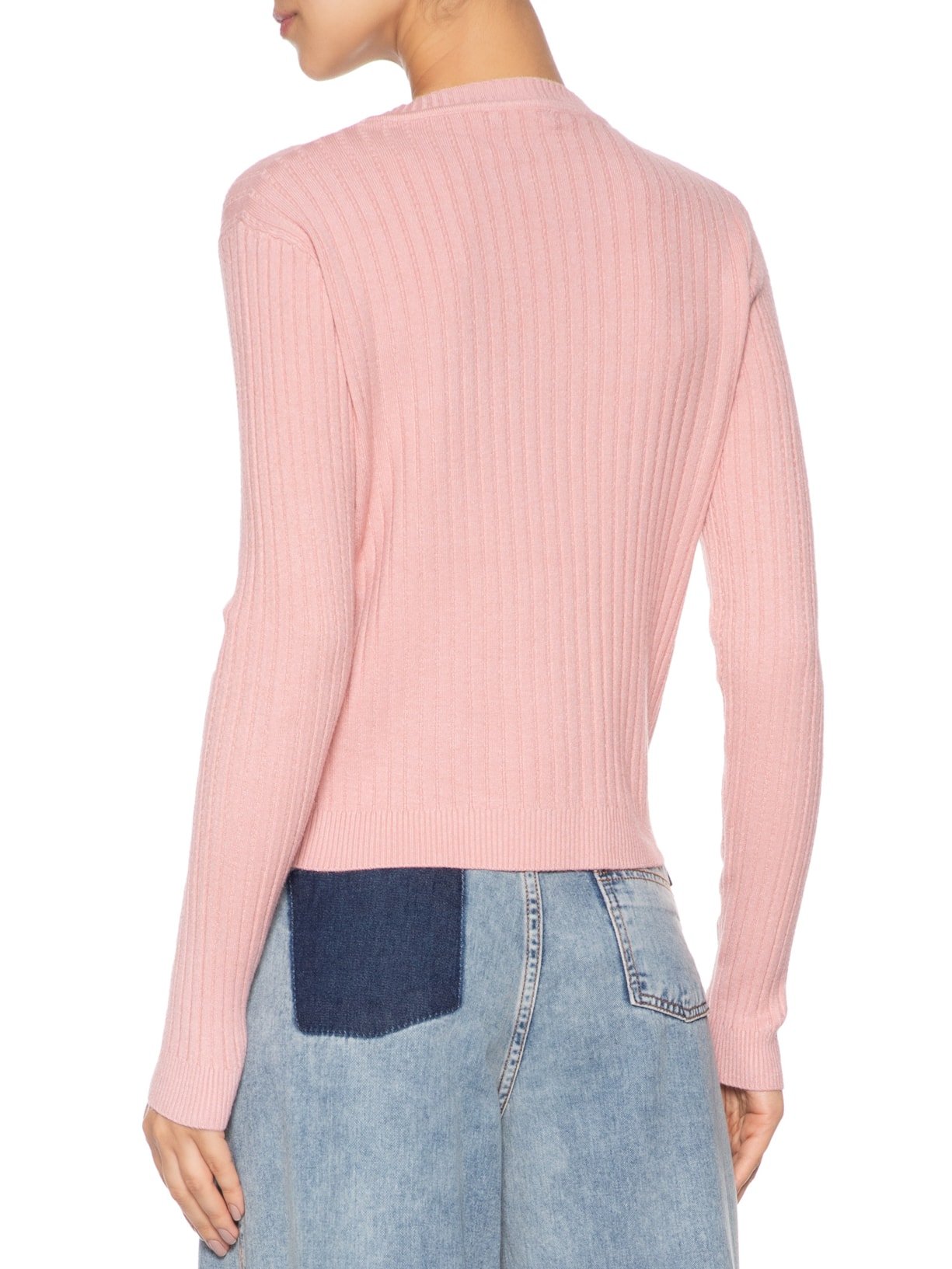 Suéter Feminino Canelado Rosa Basiq